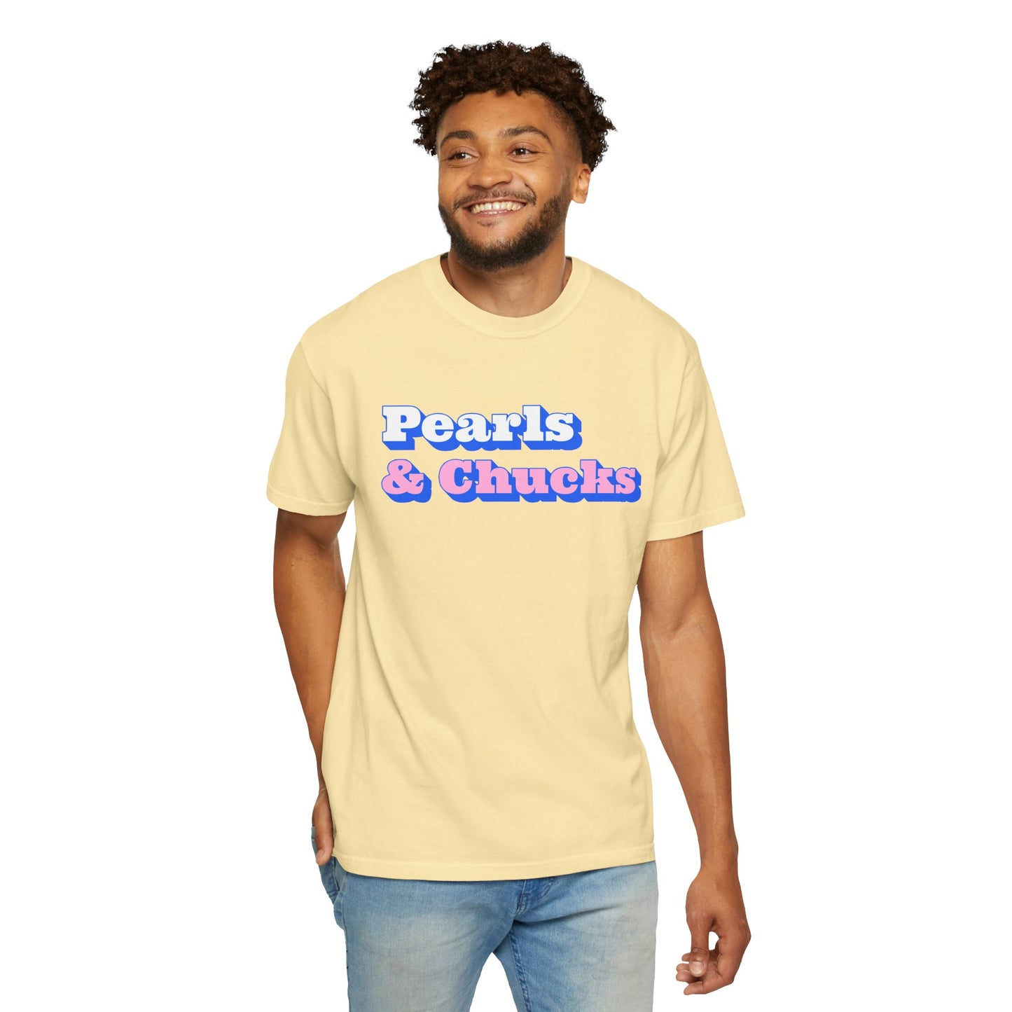 Pearls & Chucks General (Unisex Garment-Dyed T-shirt)
