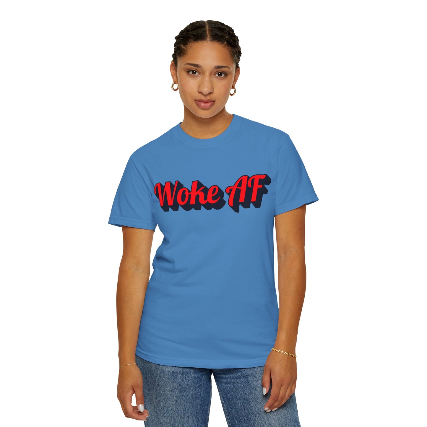Woke AF Unisex T-Shirt - T-Shirt | A quirky, joy-filled design from Have Fun Spread Joy.