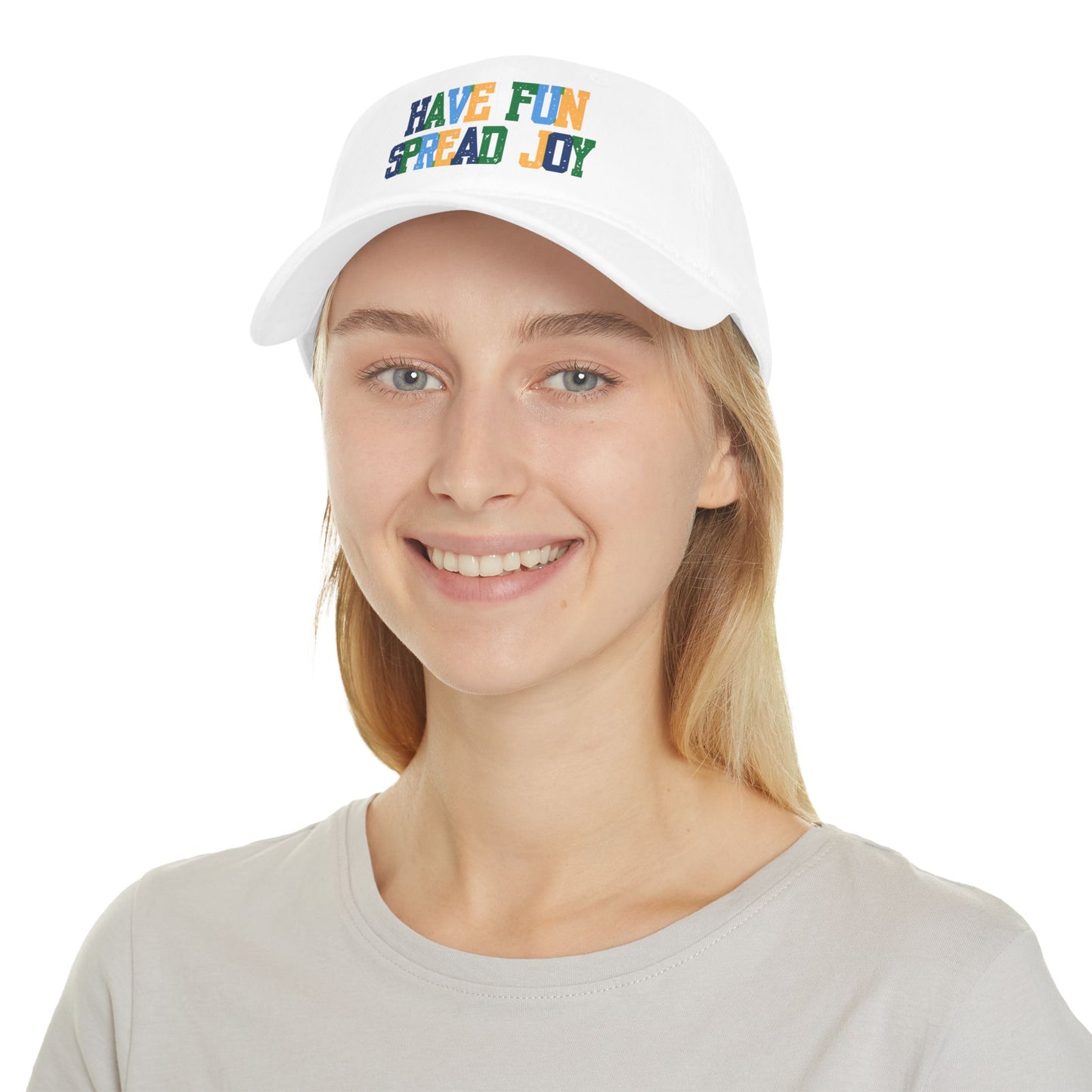 Have Fun Spread Joy Low Profile Baseball Cap - Hats | A quirky, joy-filled design from Have Fun Spread Joy.
