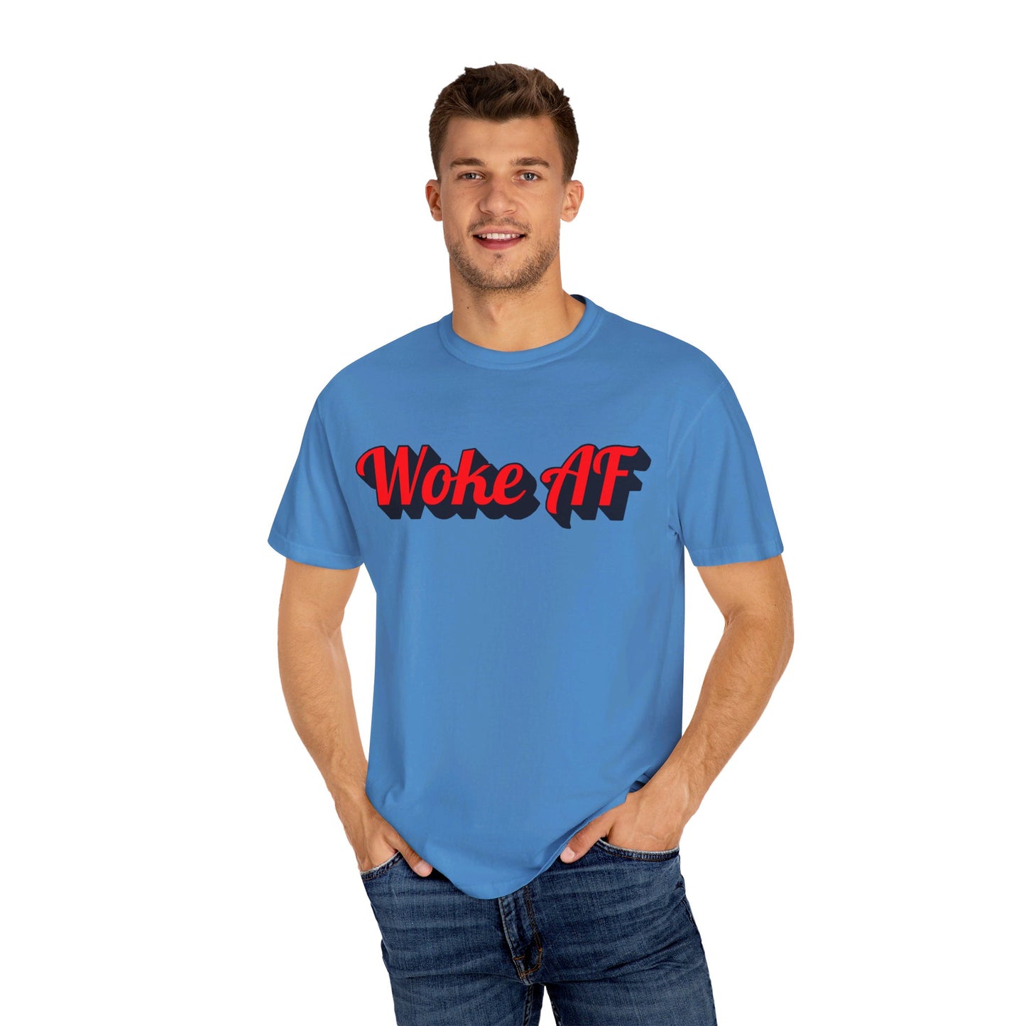 Woke AF Unisex T-Shirt - T-Shirt | A quirky, joy-filled design from Have Fun Spread Joy.