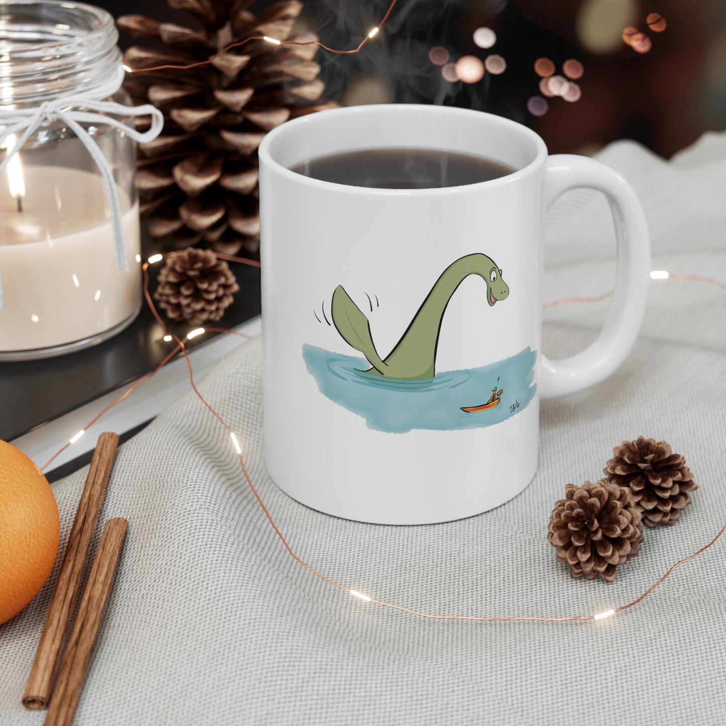 Loch Ness Monster Says Hi Coffee or Tea Mug 11oz