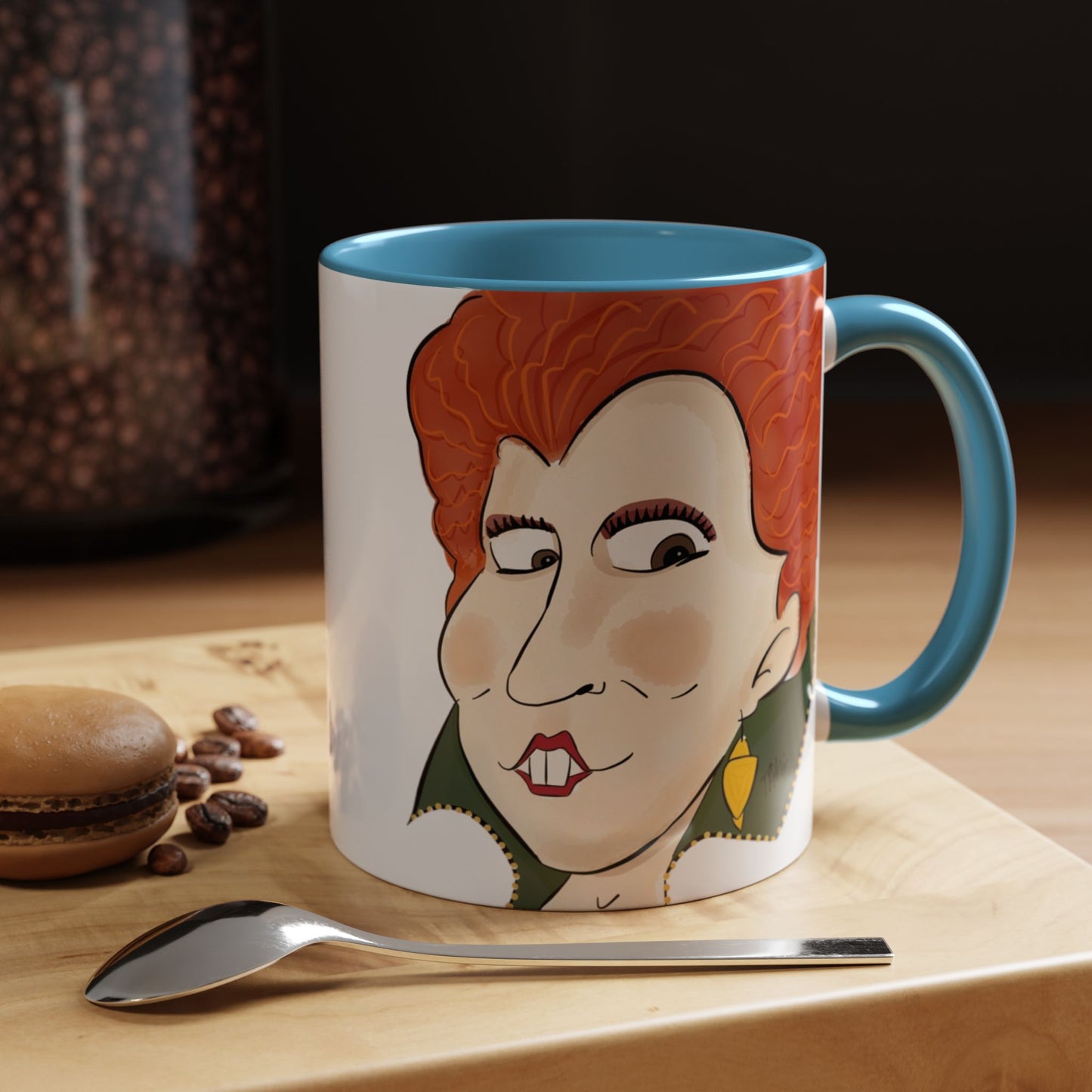 Illustrated Winifred Sanderson-Inspired Coffee or Tea Mug (11, 15oz)
