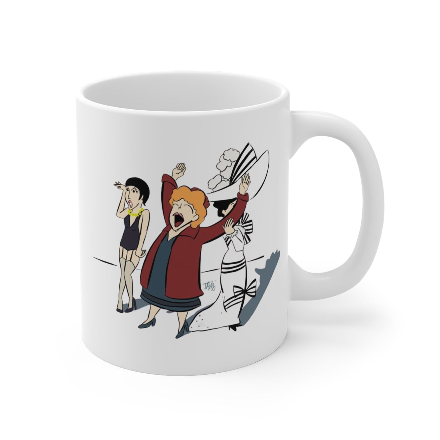 Classic Broadway Divas Illustrated Coffee or Tea Mug 11oz