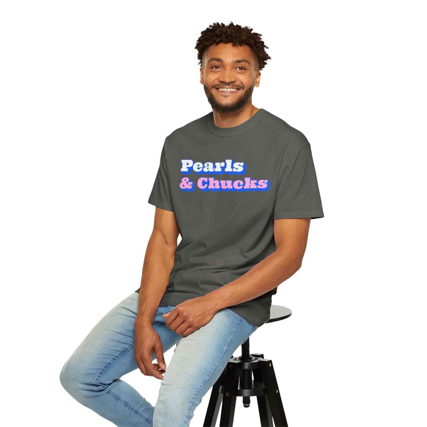 Pearls & Chucks General (Unisex Garment-Dyed T-shirt)
