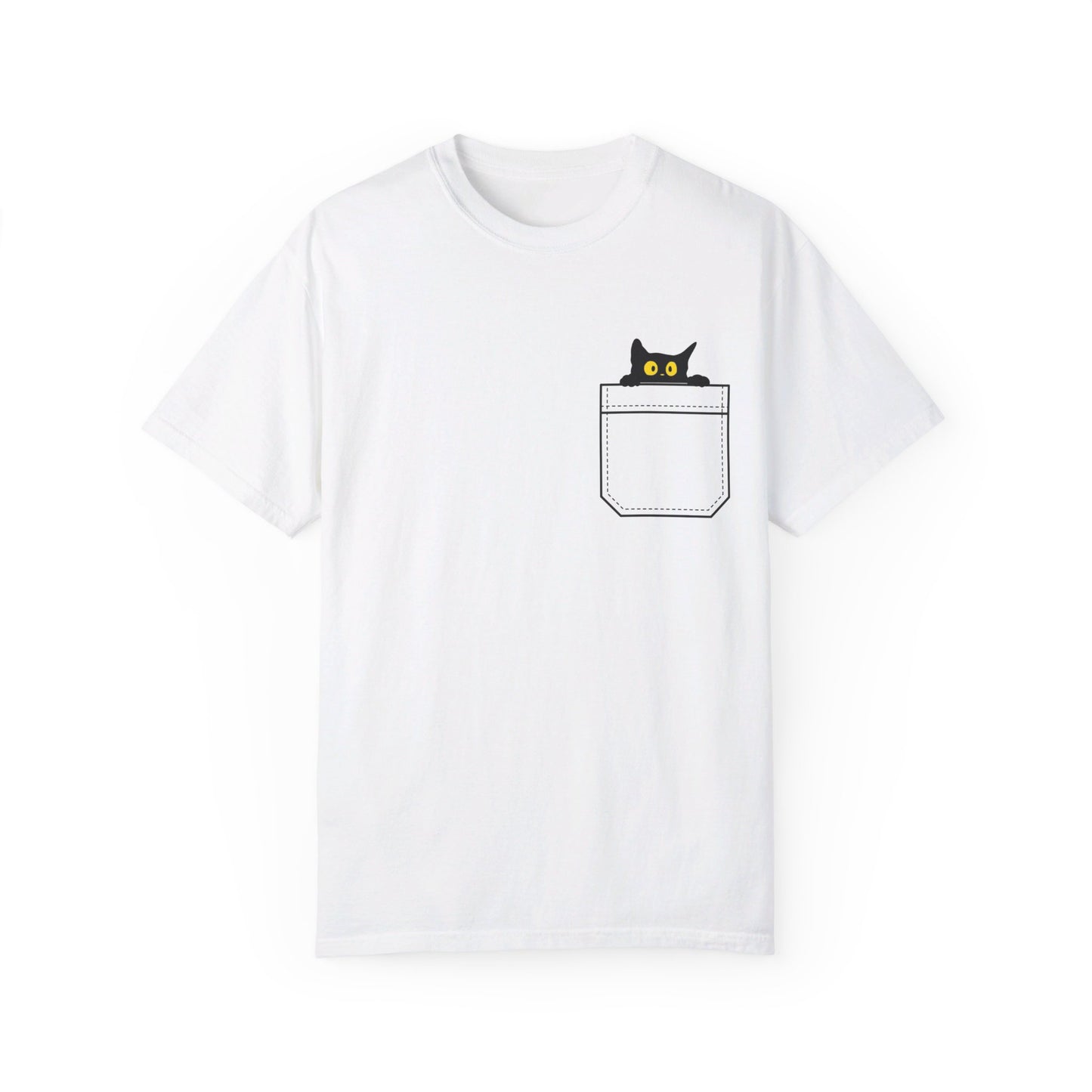 Pocket Cat T-Shirt | Unisex Garment-Dyed T-shirt