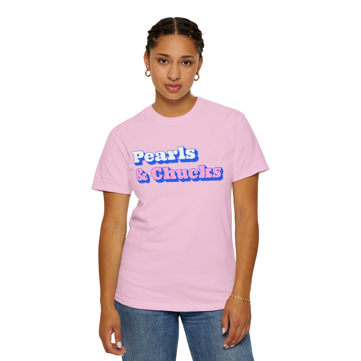 Pearls & Chucks General (Unisex Garment-Dyed T-shirt)