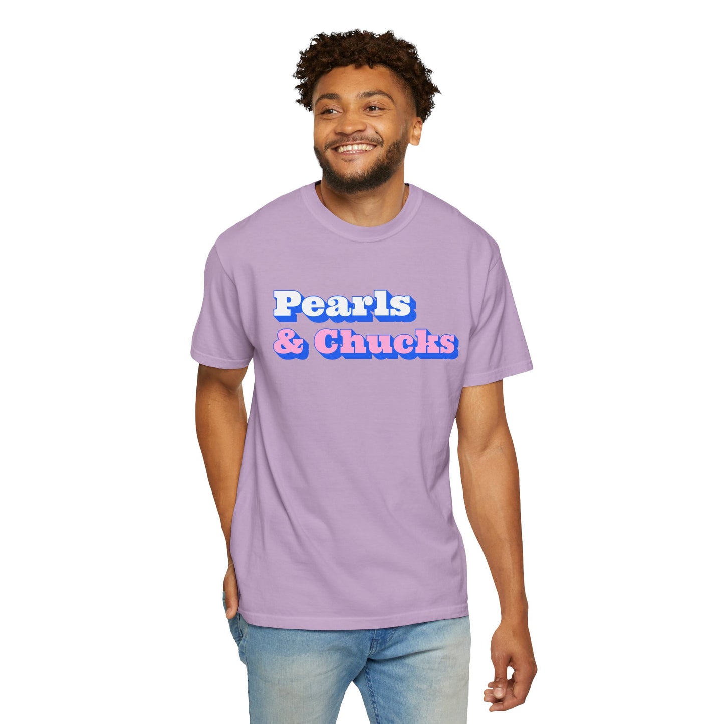 Pearls & Chucks General (Unisex Garment-Dyed T-shirt)