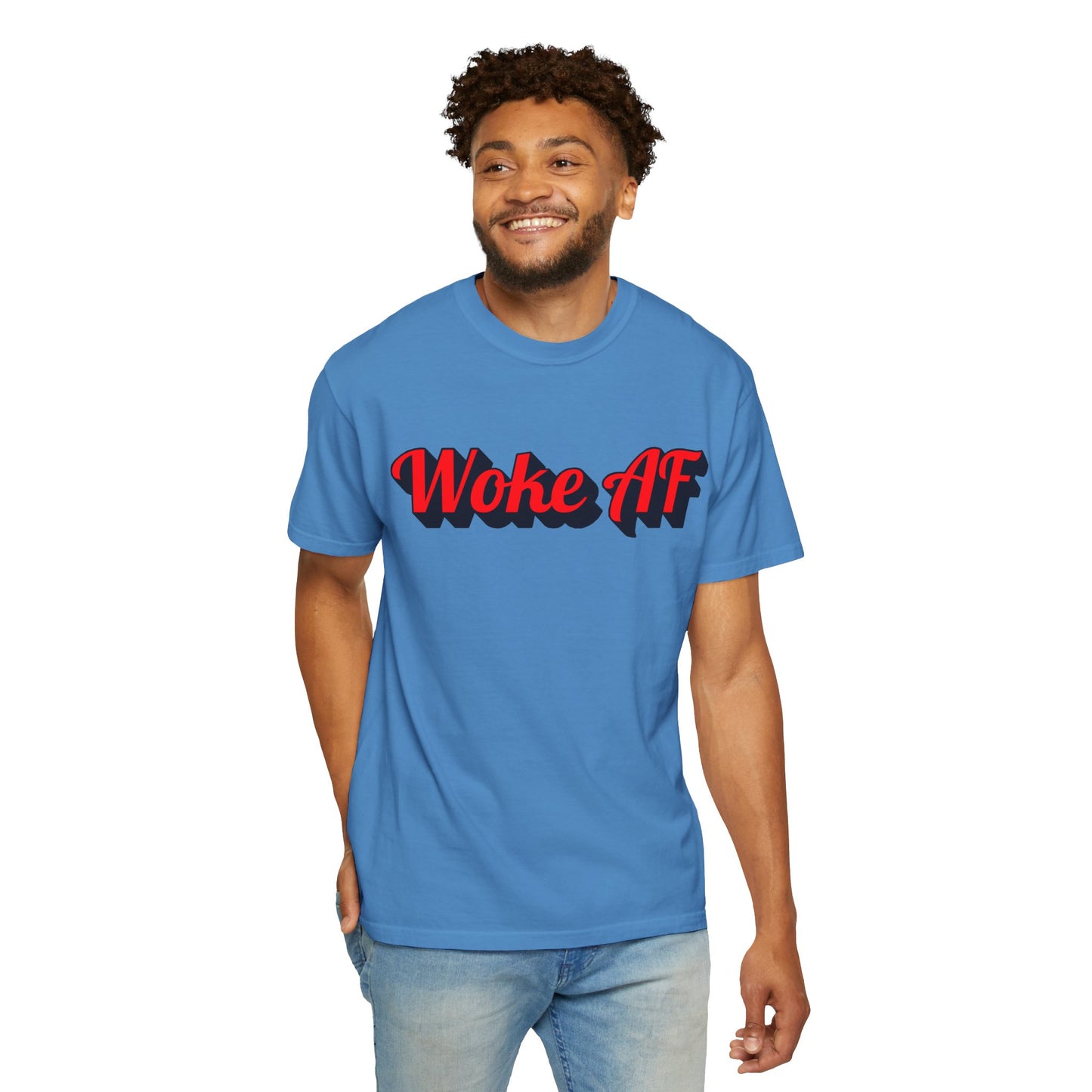 Woke AF Unisex T-Shirt - T-Shirt | A quirky, joy-filled design from Have Fun Spread Joy.