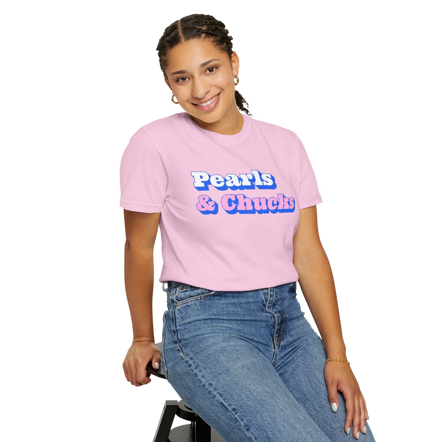 Pearls & Chucks General (Unisex Garment-Dyed T-shirt)