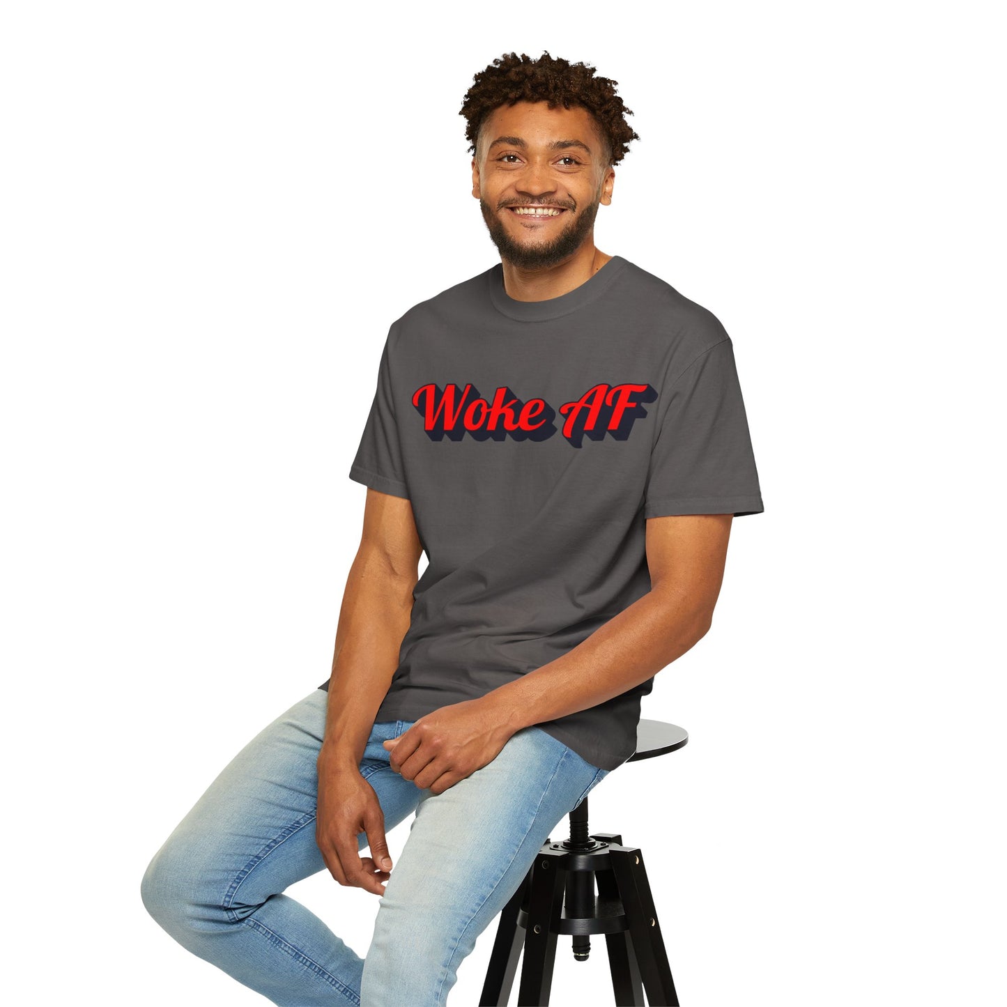 Woke AF Unisex T-Shirt - T-Shirt | A quirky, joy-filled design from Have Fun Spread Joy.