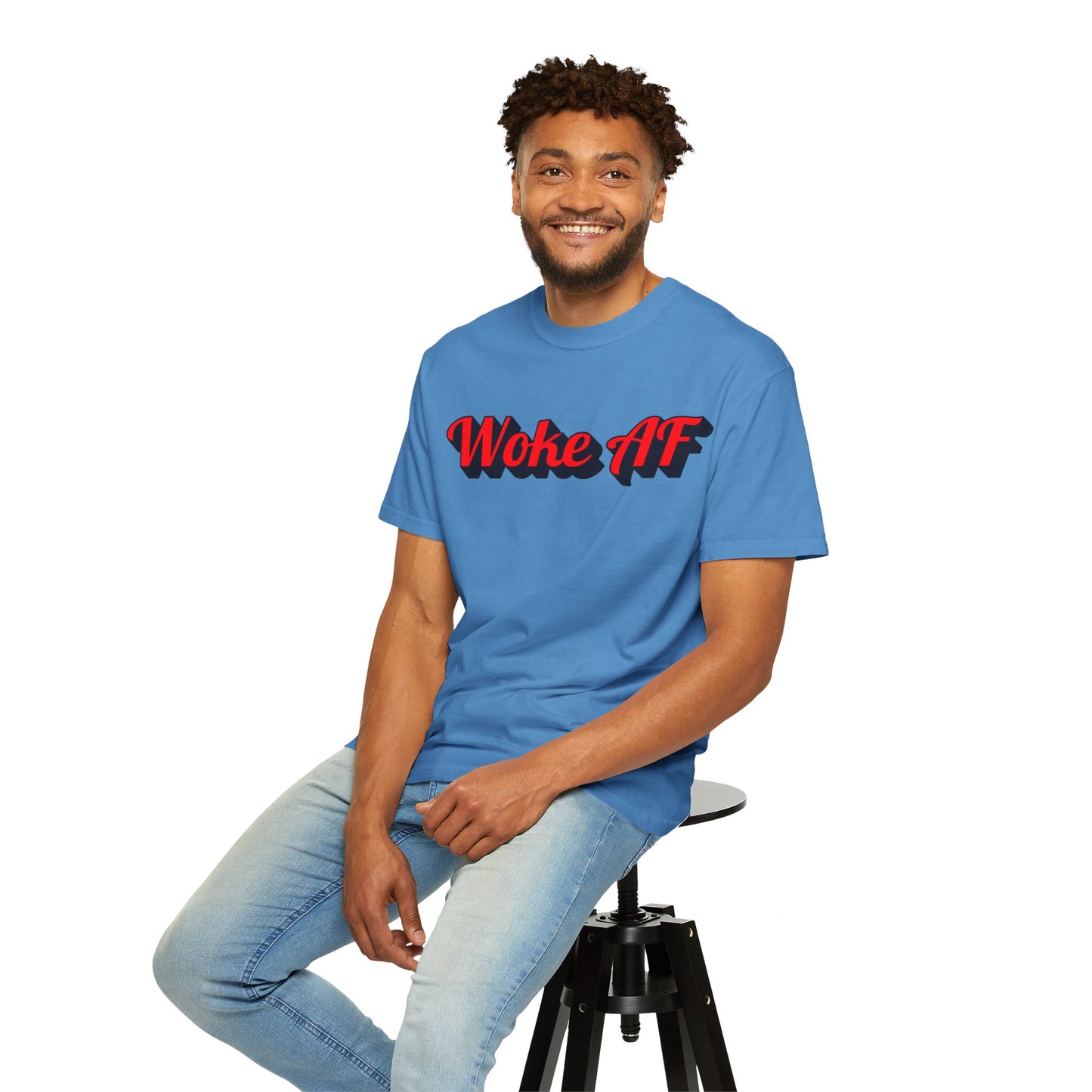 Woke AF Unisex T-Shirt - T-Shirt | A quirky, joy-filled design from Have Fun Spread Joy.