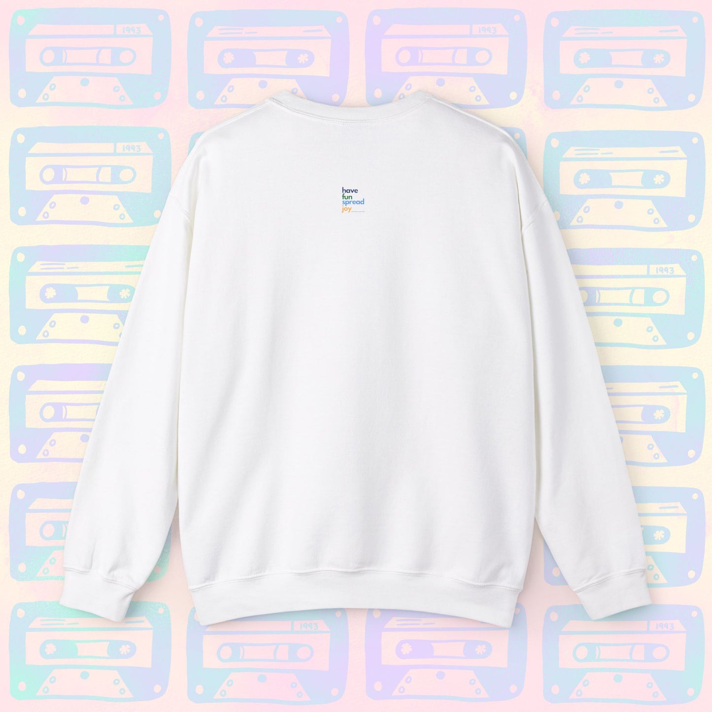 Living in a Material Sweatshirt 💋 | Unisex Heavy Blend™ Crewneck Sweatshirt - Sweatshirt | A quirky, joy-filled design from Have Fun Spread Joy.