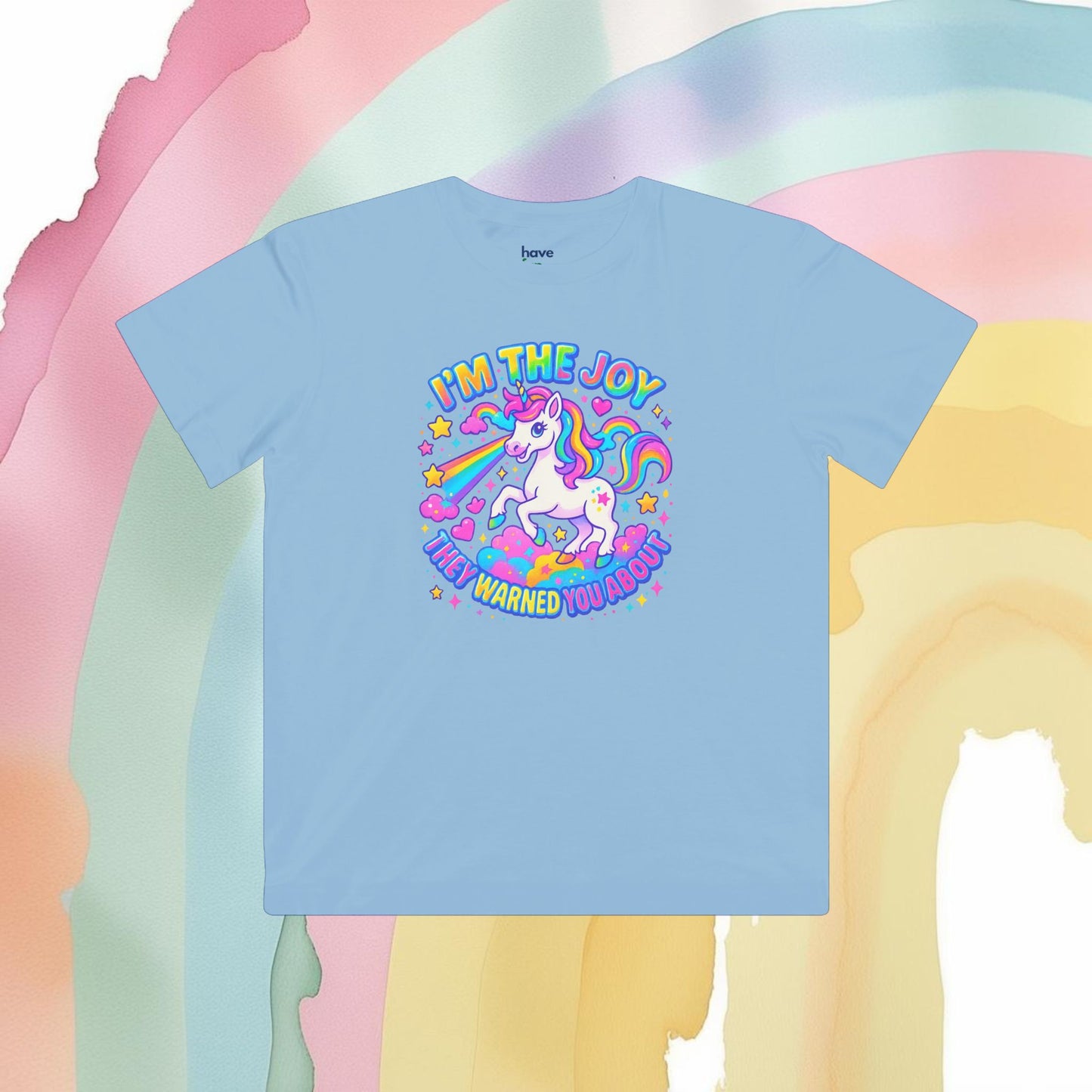 I’m the Joy They Warned You About – Kids' Retro Rainbow Pride T-Shirt