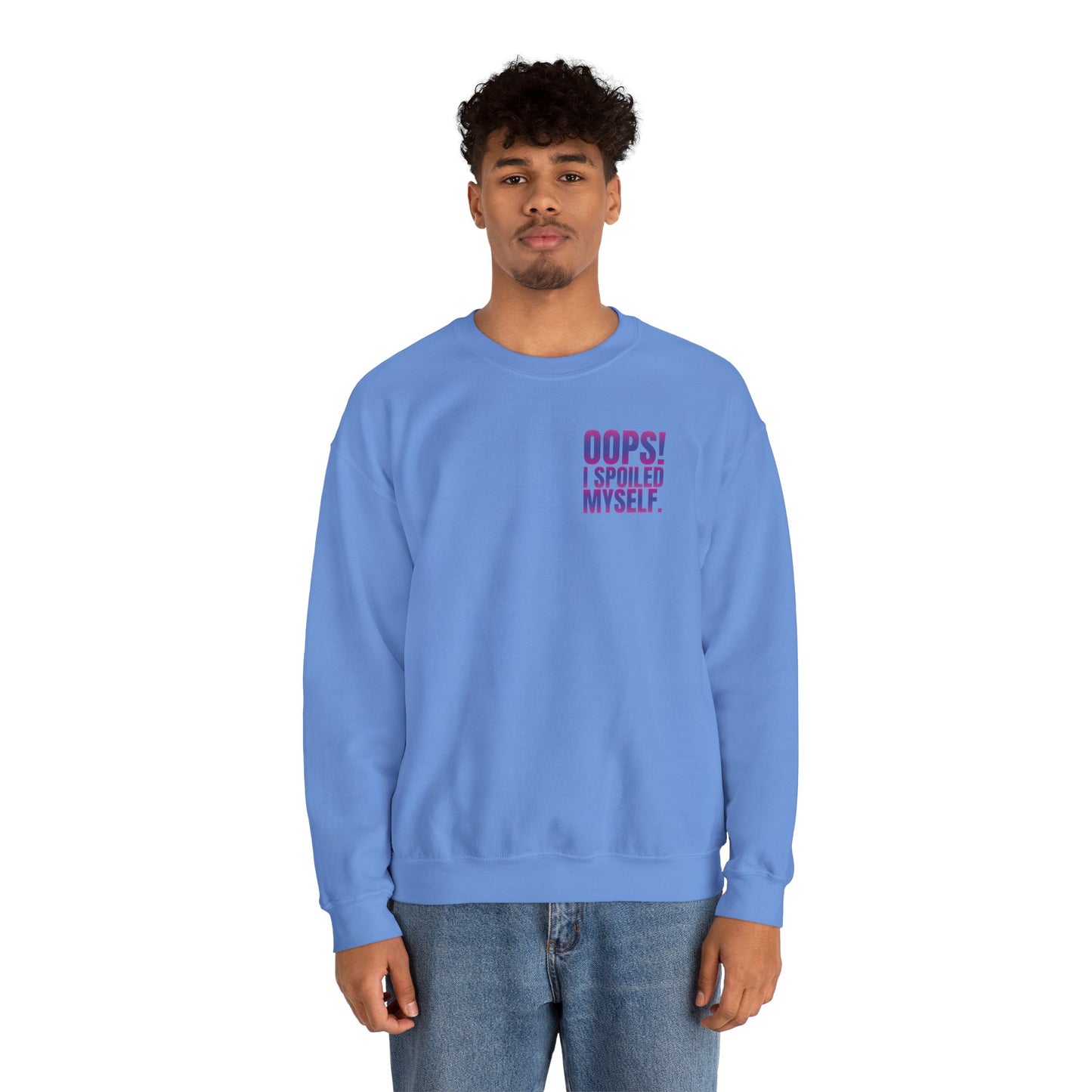 Embroidered Crewneck Sweatshirt - Oops! I spoiled myself.
