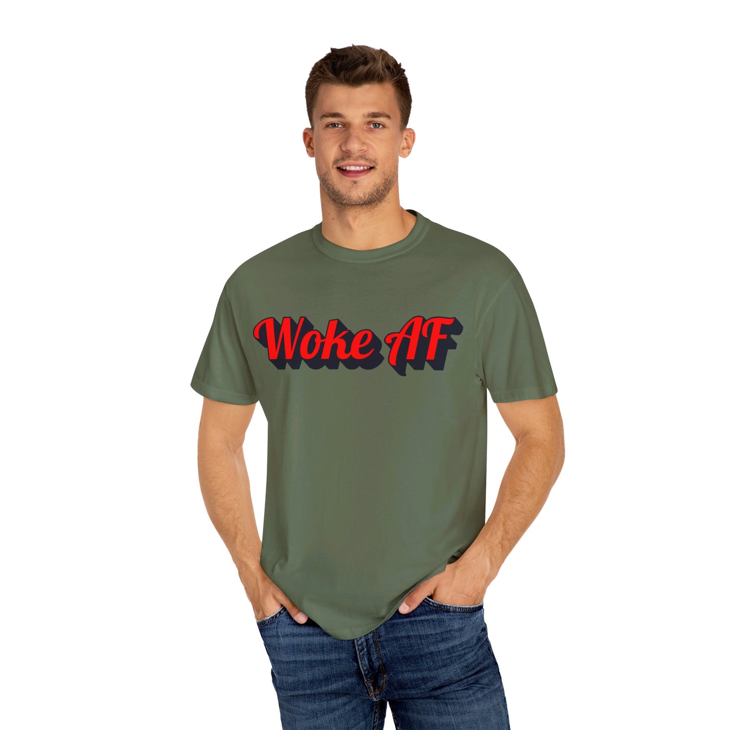 Woke AF Unisex T-Shirt - T-Shirt | A quirky, joy-filled design from Have Fun Spread Joy.