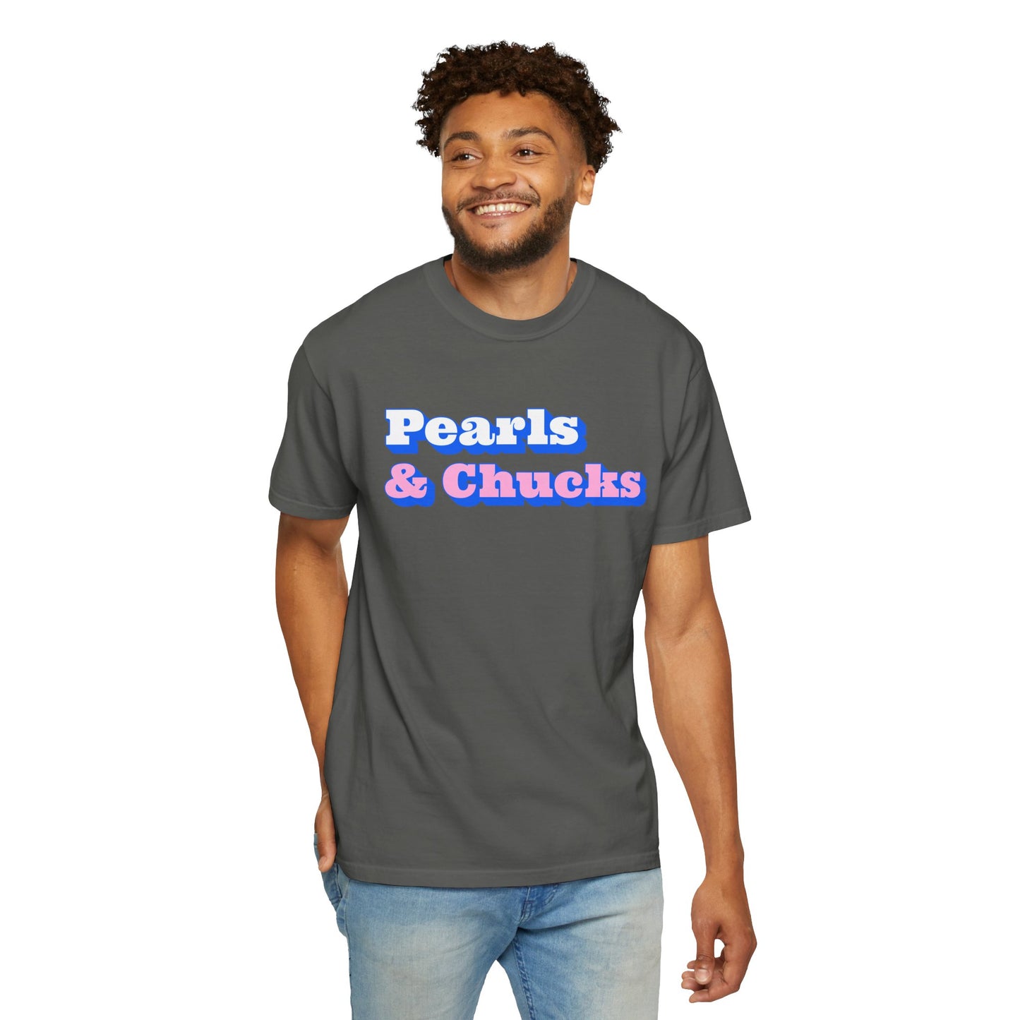 Pearls & Chucks General (Unisex Garment-Dyed T-shirt)