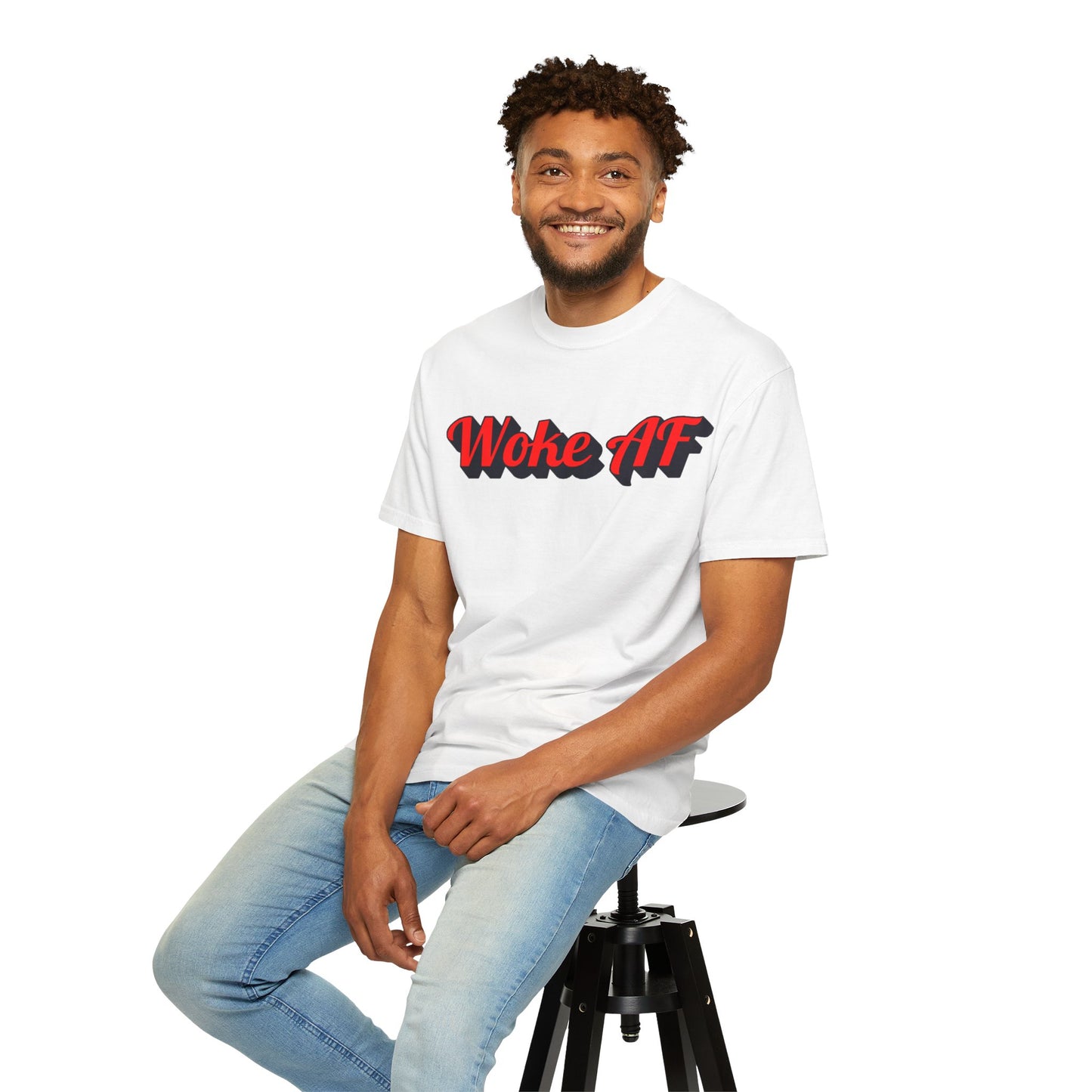 Woke AF Unisex T-Shirt - T-Shirt | A quirky, joy-filled design from Have Fun Spread Joy.