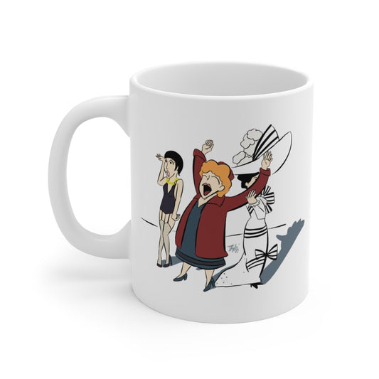 Classic Broadway Divas Illustrated Coffee or Tea Mug 11oz - Mug | A quirky, joy-filled design from Have Fun Spread Joy.