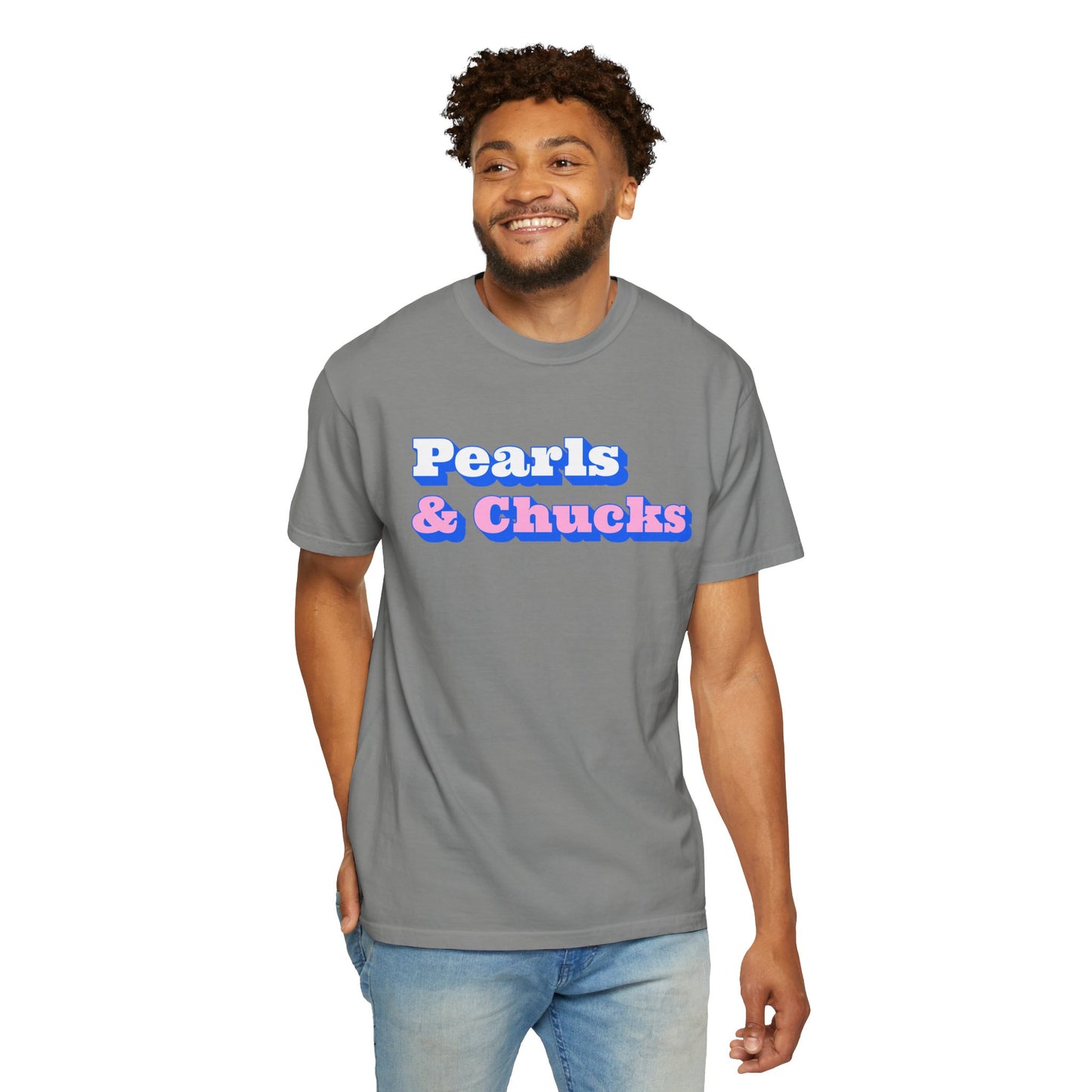Pearls & Chucks General (Unisex Garment-Dyed T-shirt)