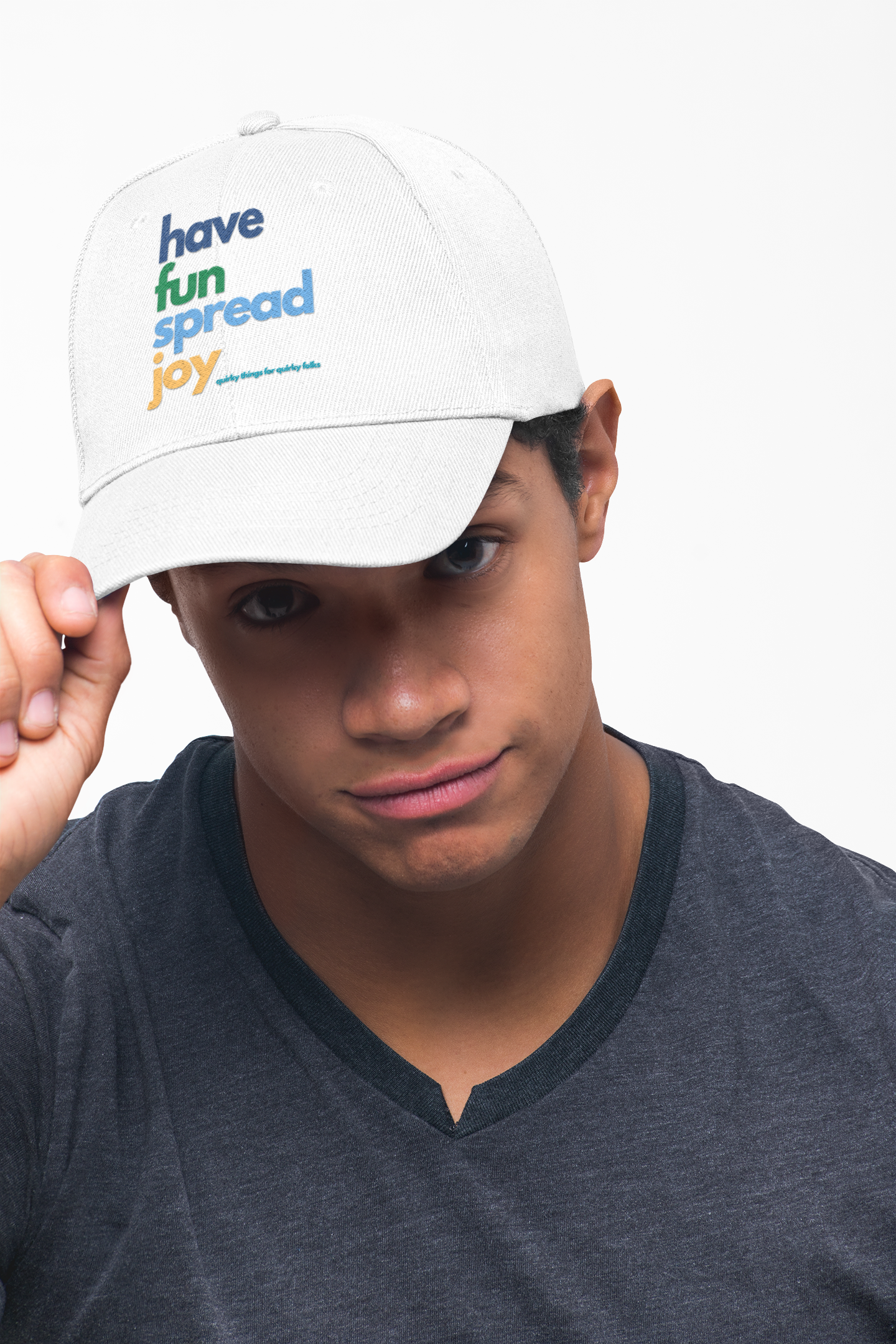 Have Fun Spread Joy Hat - Hats | A quirky, joy-filled design from Have Fun Spread Joy.