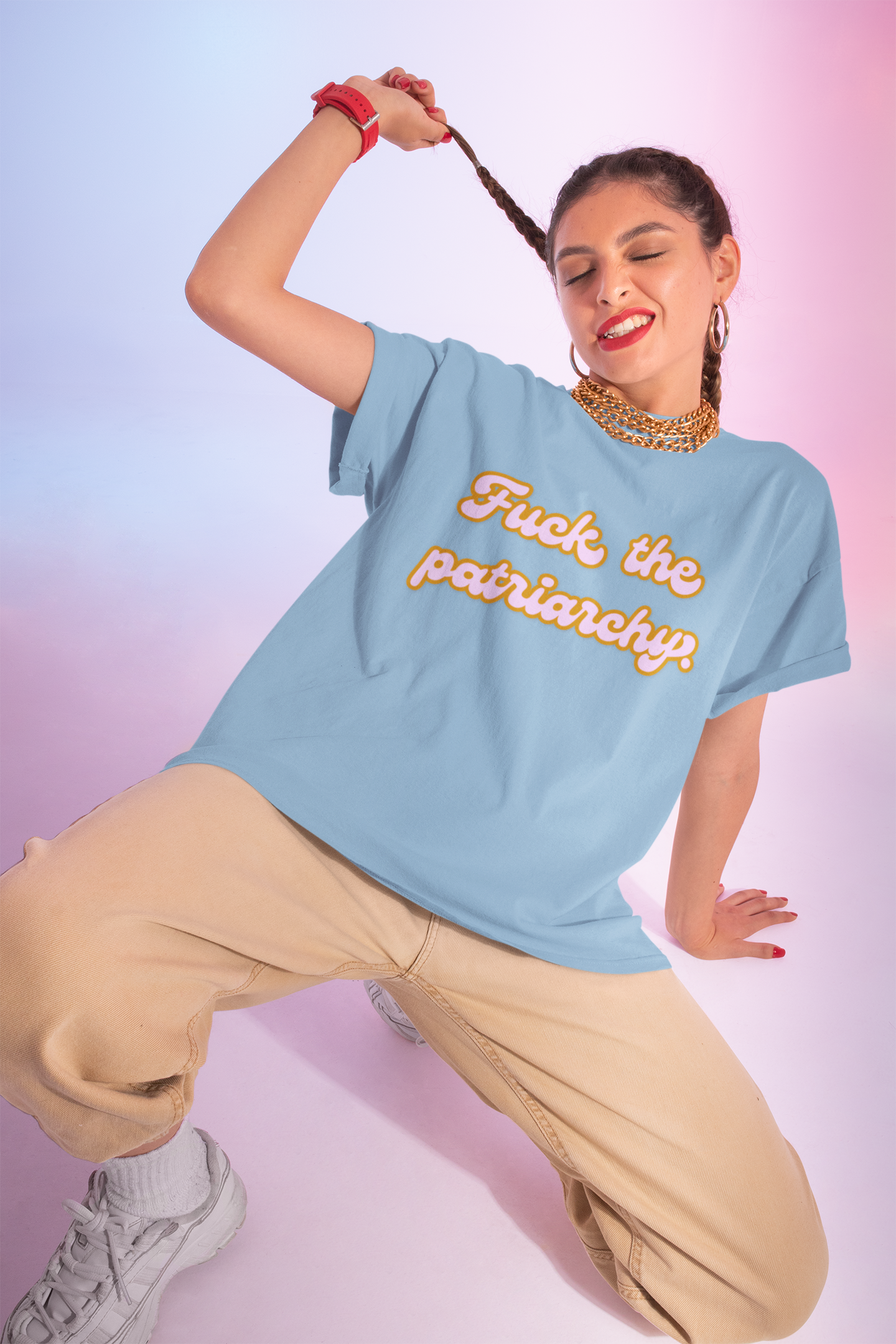 F*ck the Patriarchy - Unisex Tee - T-Shirt | A quirky, joy-filled design from Have Fun Spread Joy.