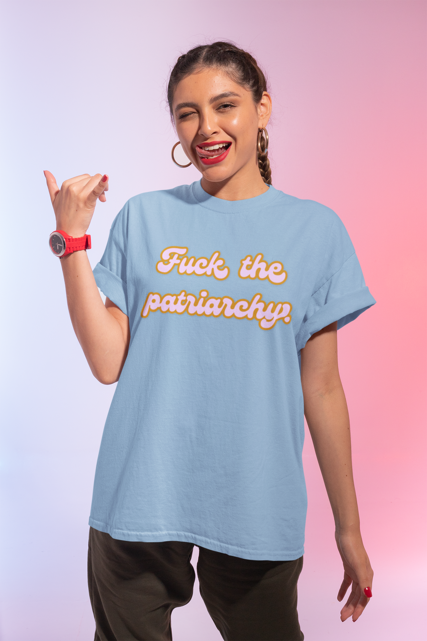F*ck the Patriarchy - Unisex Tee - T-Shirt | A quirky, joy-filled design from Have Fun Spread Joy.