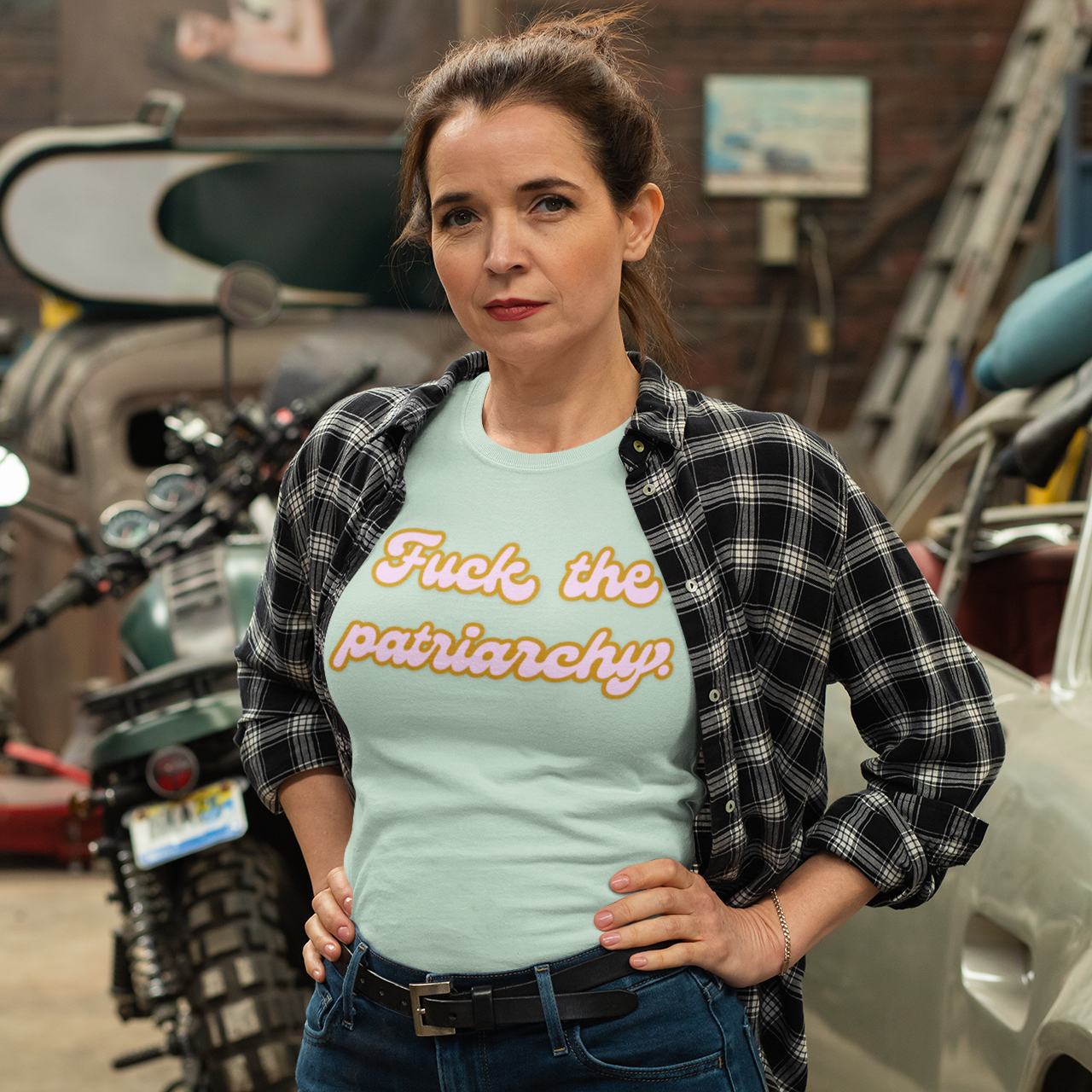 F*ck the Patriarchy - Unisex Tee - T-Shirt | A quirky, joy-filled design from Have Fun Spread Joy.