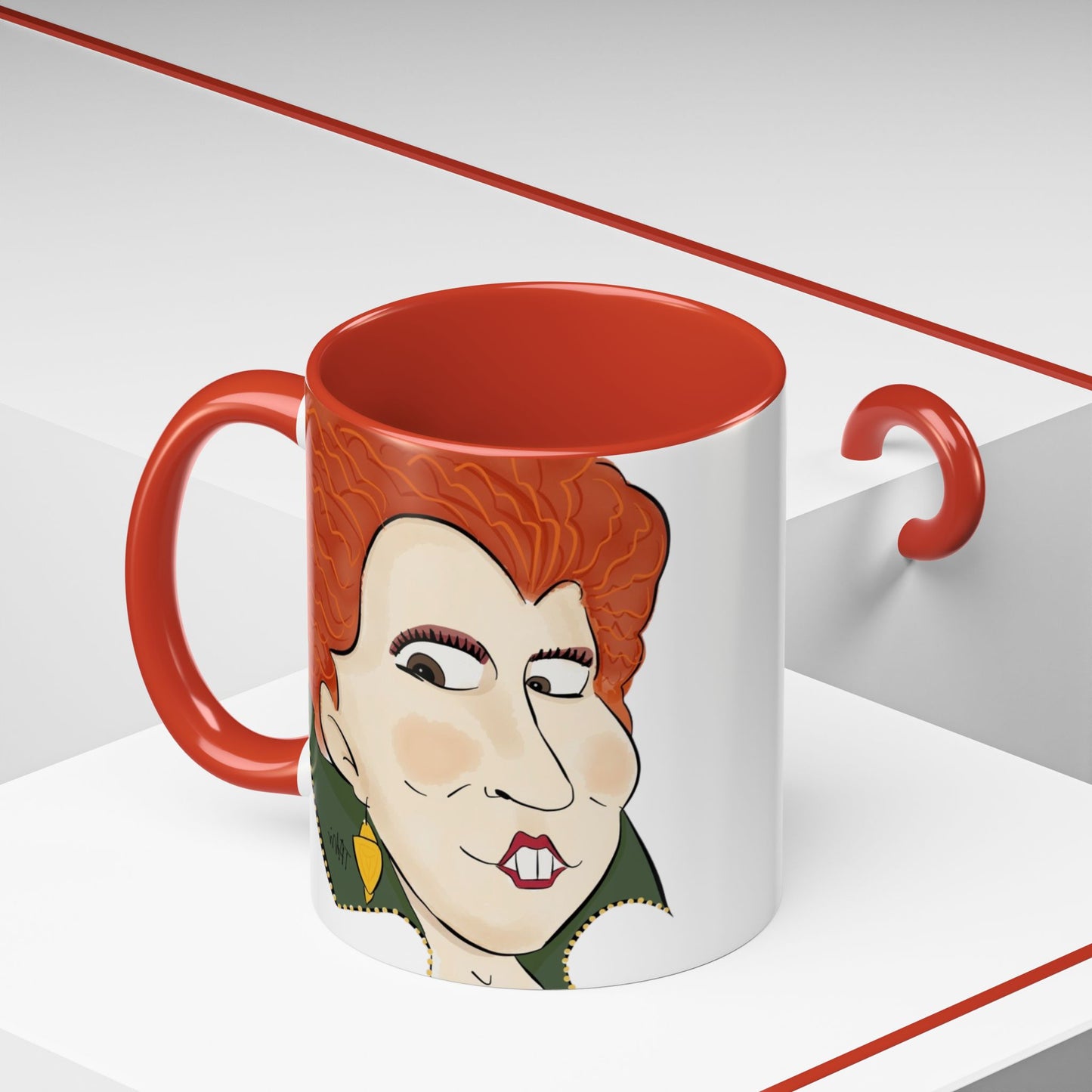 Illustrated Winifred Sanderson-Inspired Coffee or Tea Mug (11, 15oz)