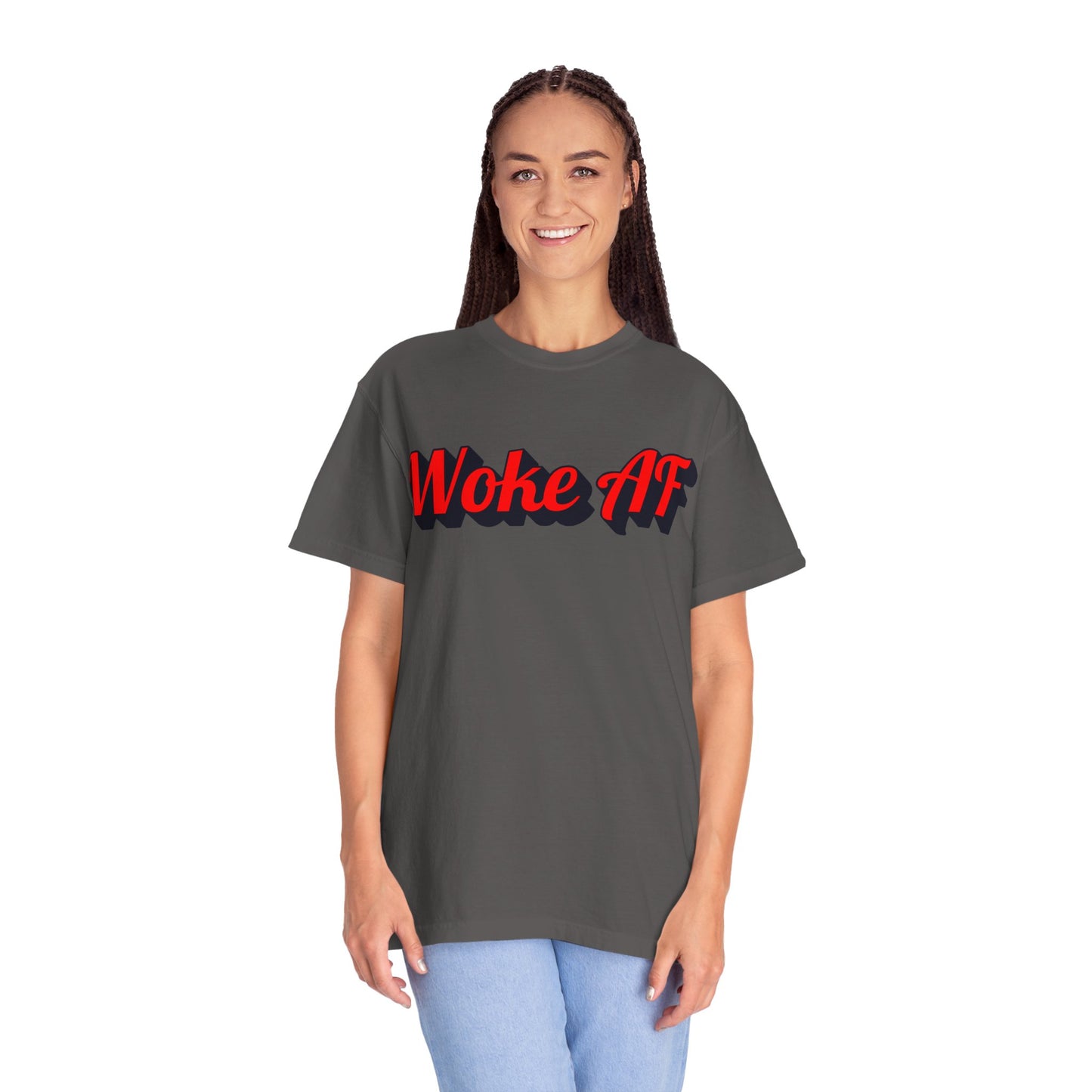 Woke AF Unisex T-Shirt - T-Shirt | A quirky, joy-filled design from Have Fun Spread Joy.