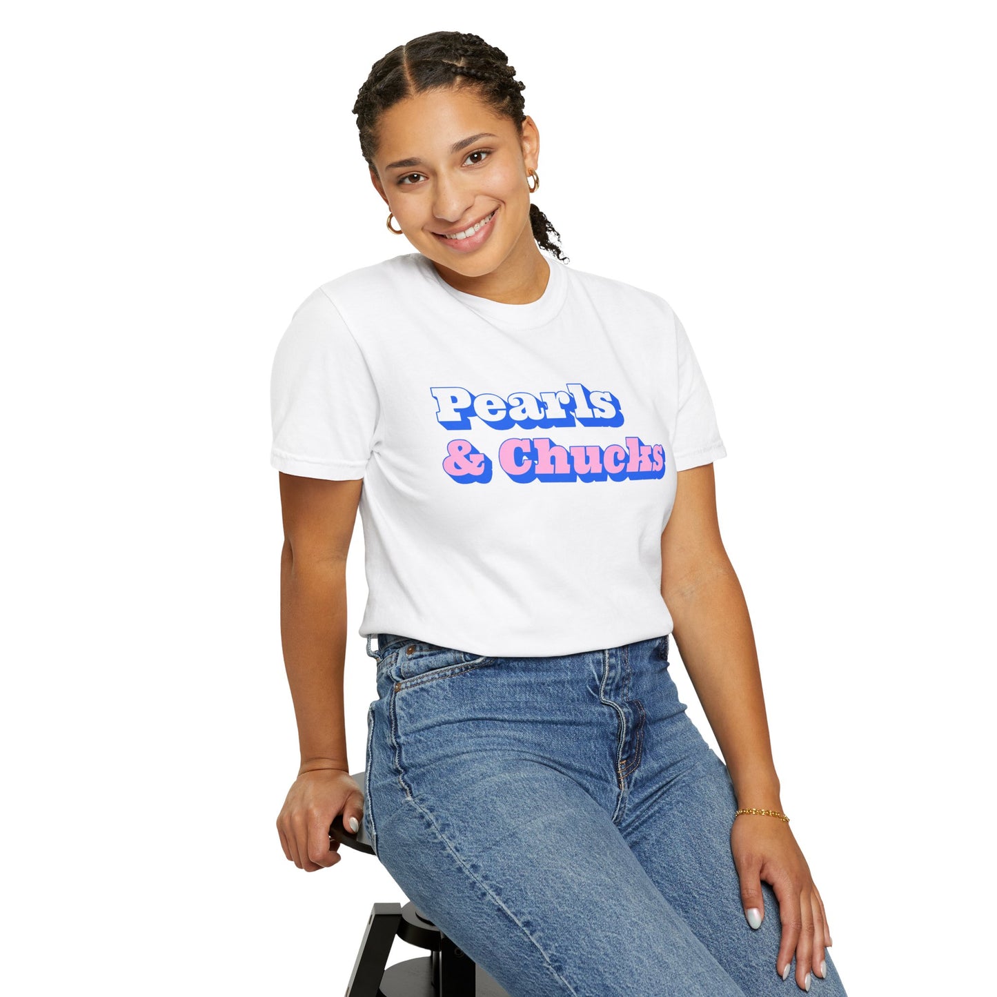 Pearls & Chucks General (Unisex Garment-Dyed T-shirt)