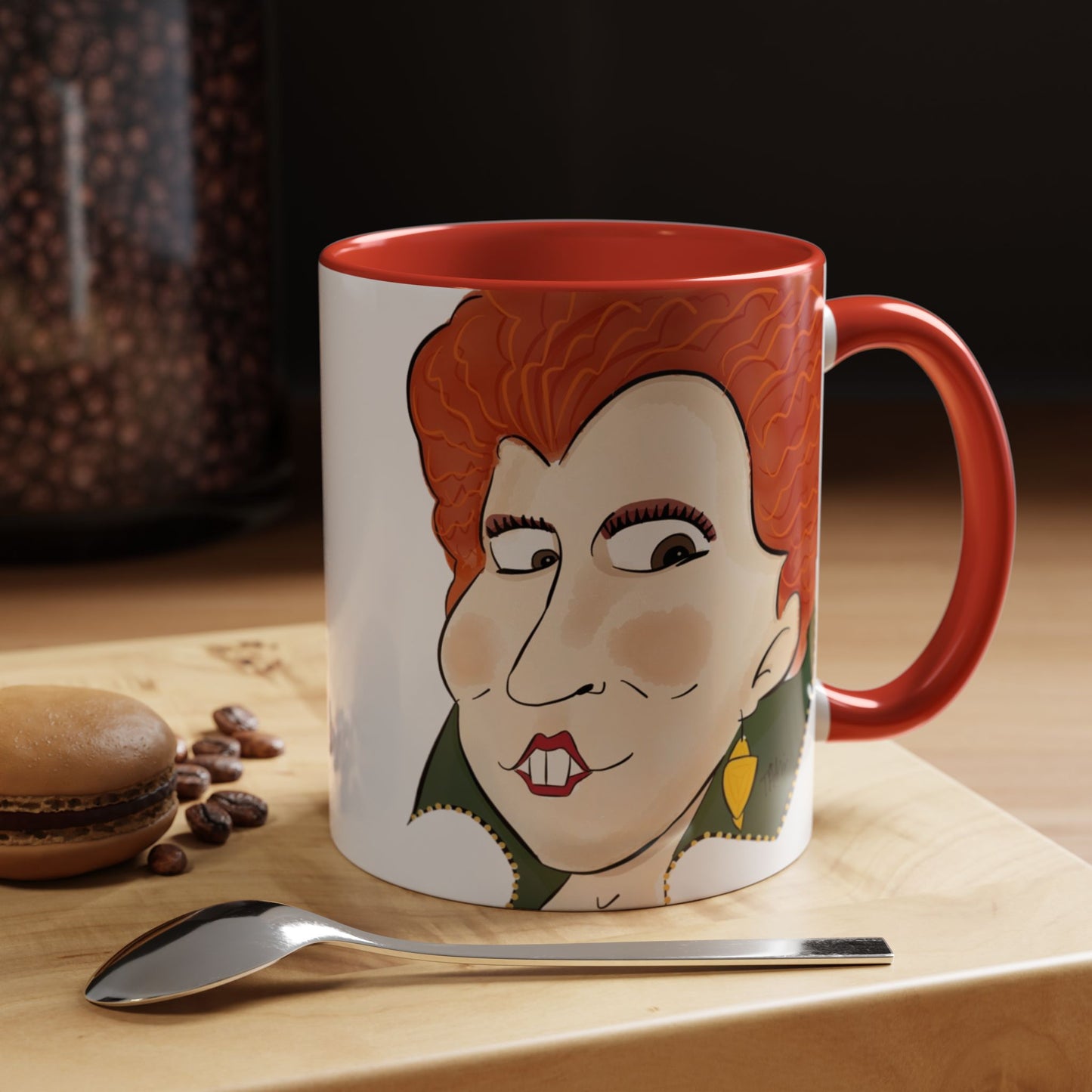 Illustrated Winifred Sanderson-Inspired Coffee or Tea Mug (11, 15oz)