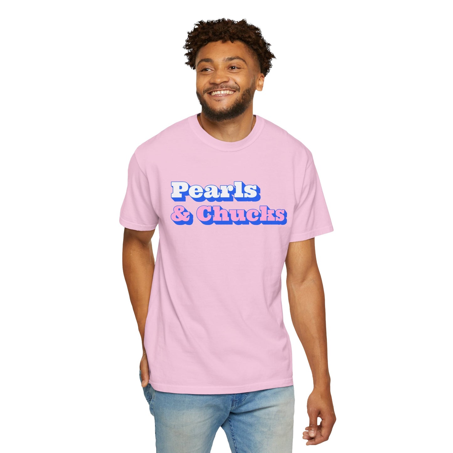 Pearls & Chucks General (Unisex Garment-Dyed T-shirt)