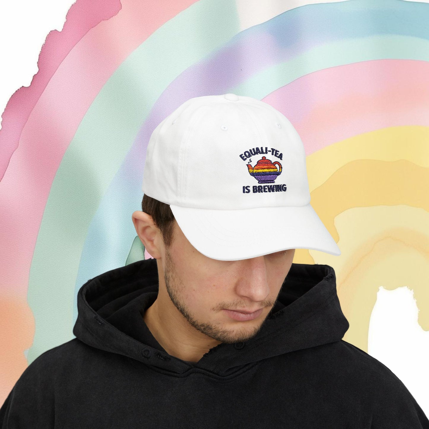 Equali-Tea Is Brewing Hat - Hats | A quirky, joy-filled design from Have Fun Spread Joy.