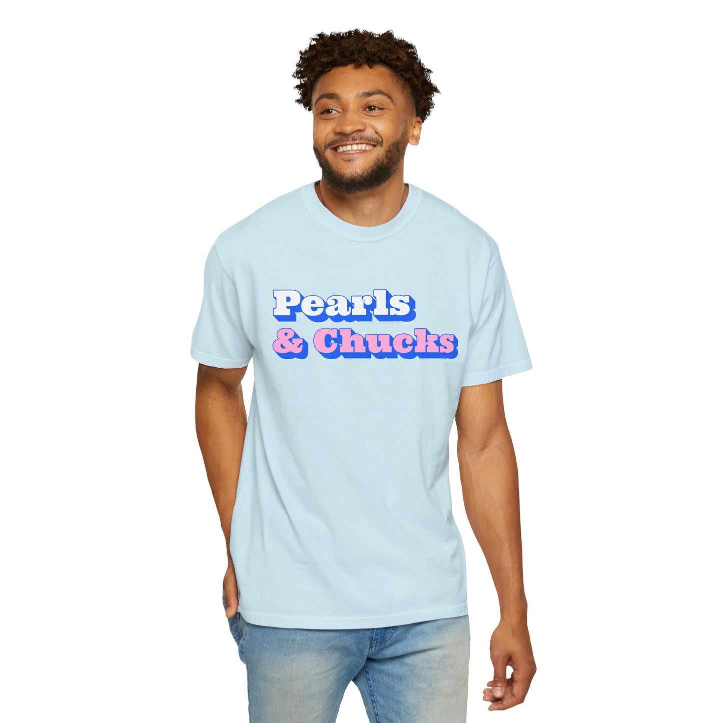 Pearls & Chucks General (Unisex Garment-Dyed T-shirt)