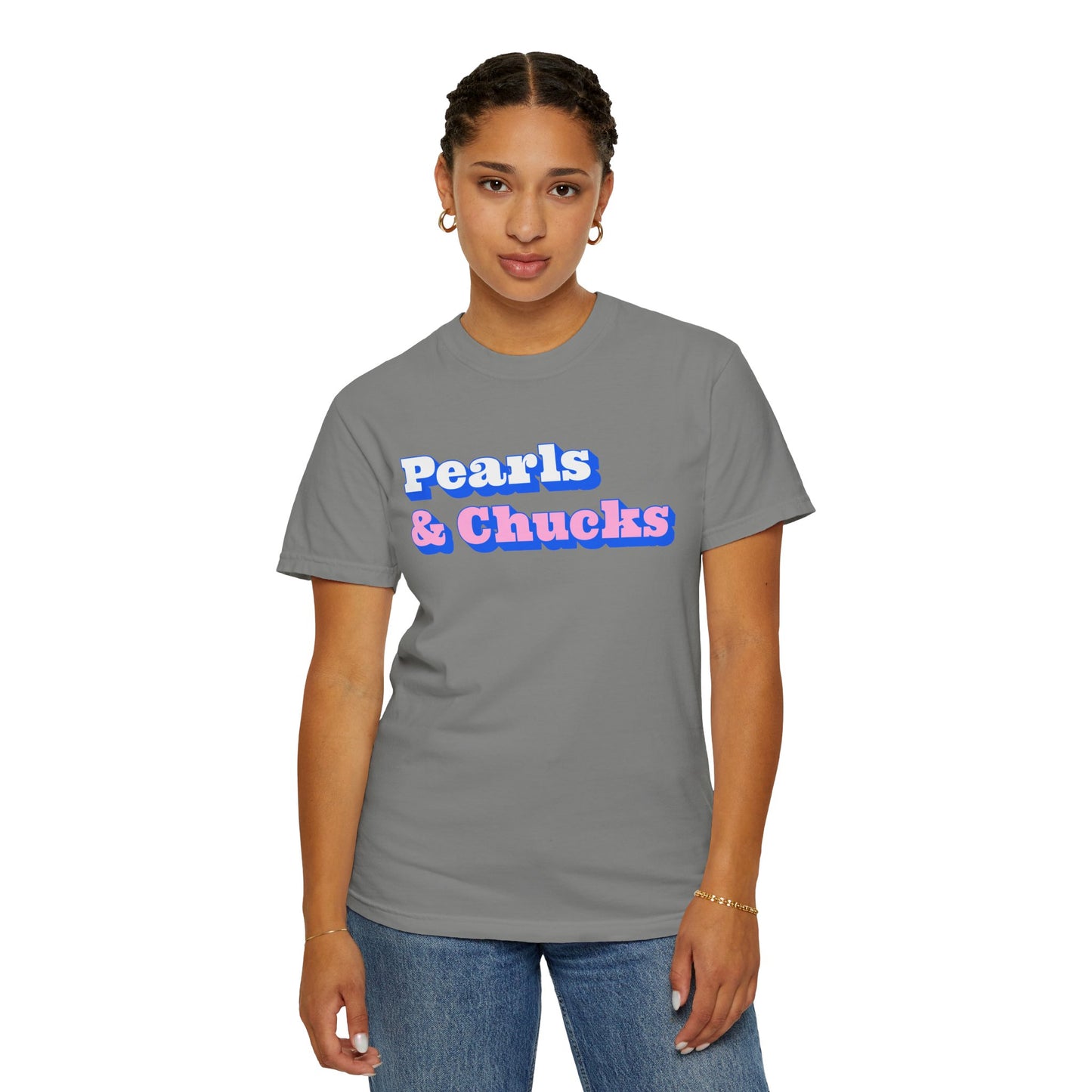 Pearls & Chucks General (Unisex Garment-Dyed T-shirt)