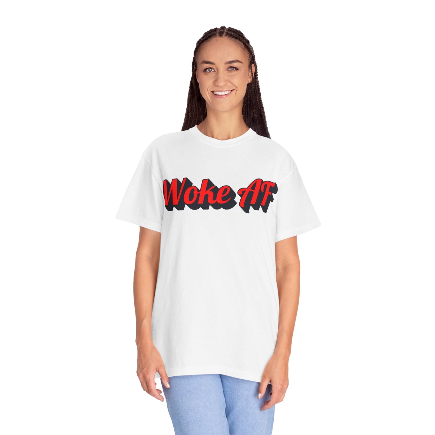 Woke AF Unisex T-Shirt - T-Shirt | A quirky, joy-filled design from Have Fun Spread Joy.