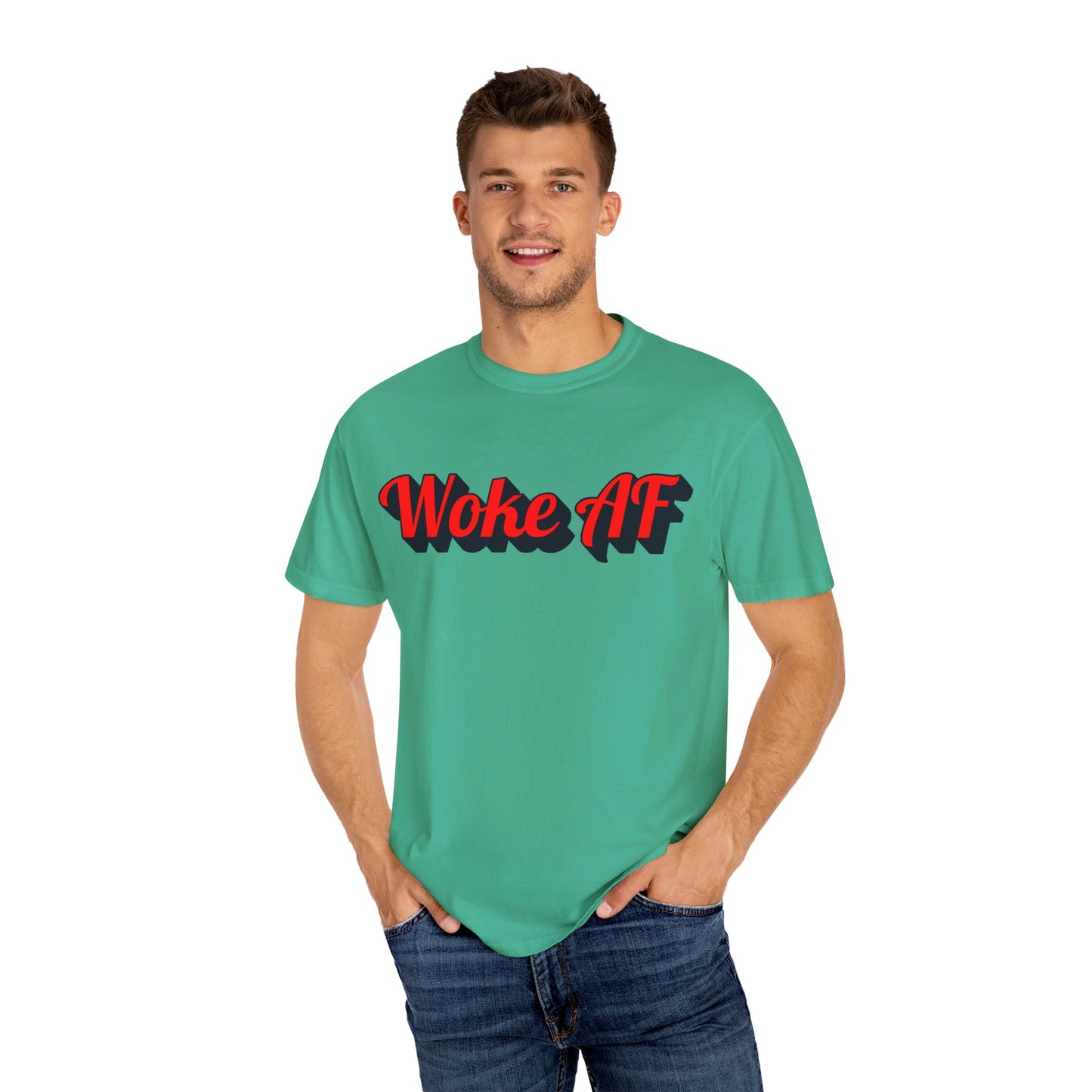 Woke AF Unisex T-Shirt - T-Shirt | A quirky, joy-filled design from Have Fun Spread Joy.