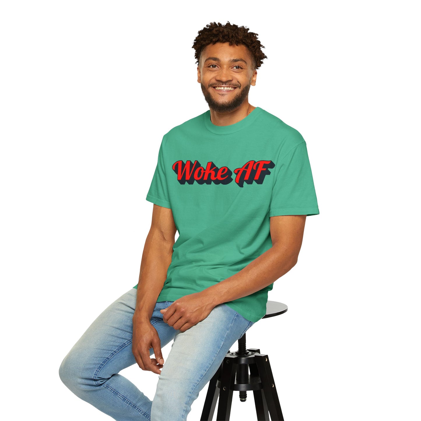Woke AF Unisex T-Shirt - T-Shirt | A quirky, joy-filled design from Have Fun Spread Joy.