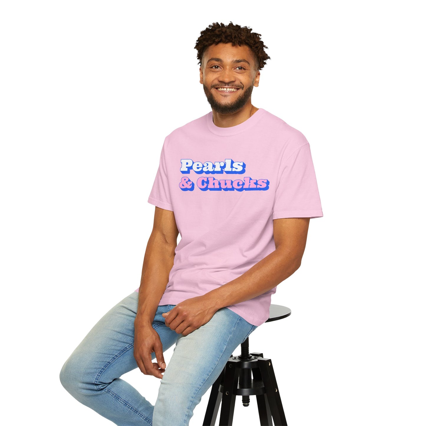 Pearls & Chucks General (Unisex Garment-Dyed T-shirt)