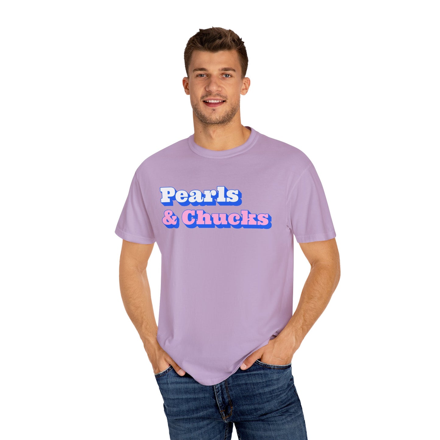 Pearls & Chucks General (Unisex Garment-Dyed T-shirt)