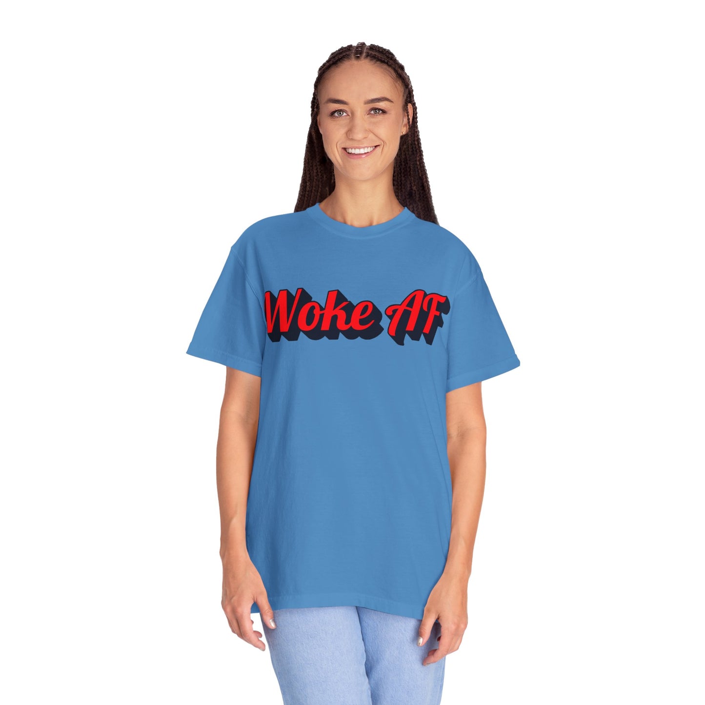 Woke AF Unisex T-Shirt - T-Shirt | A quirky, joy-filled design from Have Fun Spread Joy.