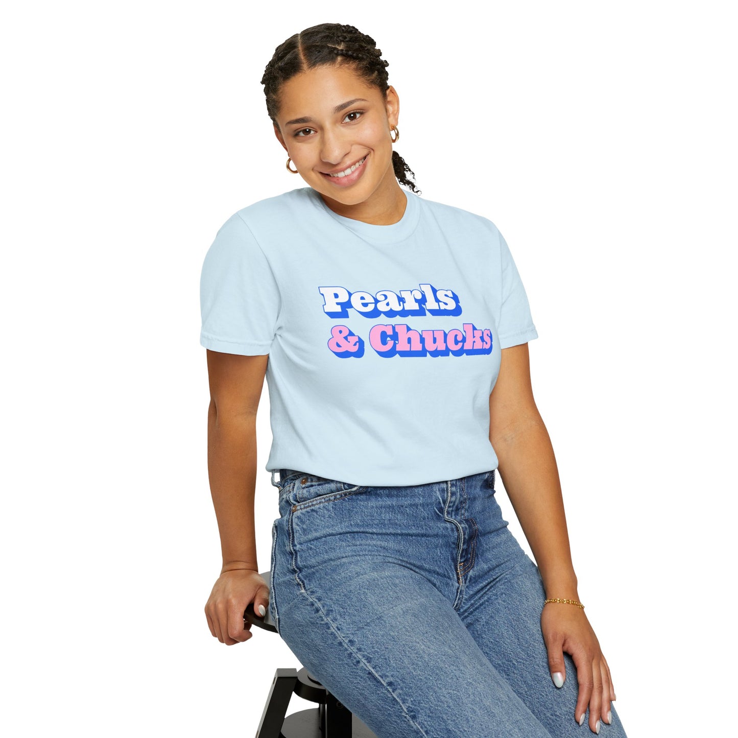 Pearls & Chucks General (Unisex Garment-Dyed T-shirt)