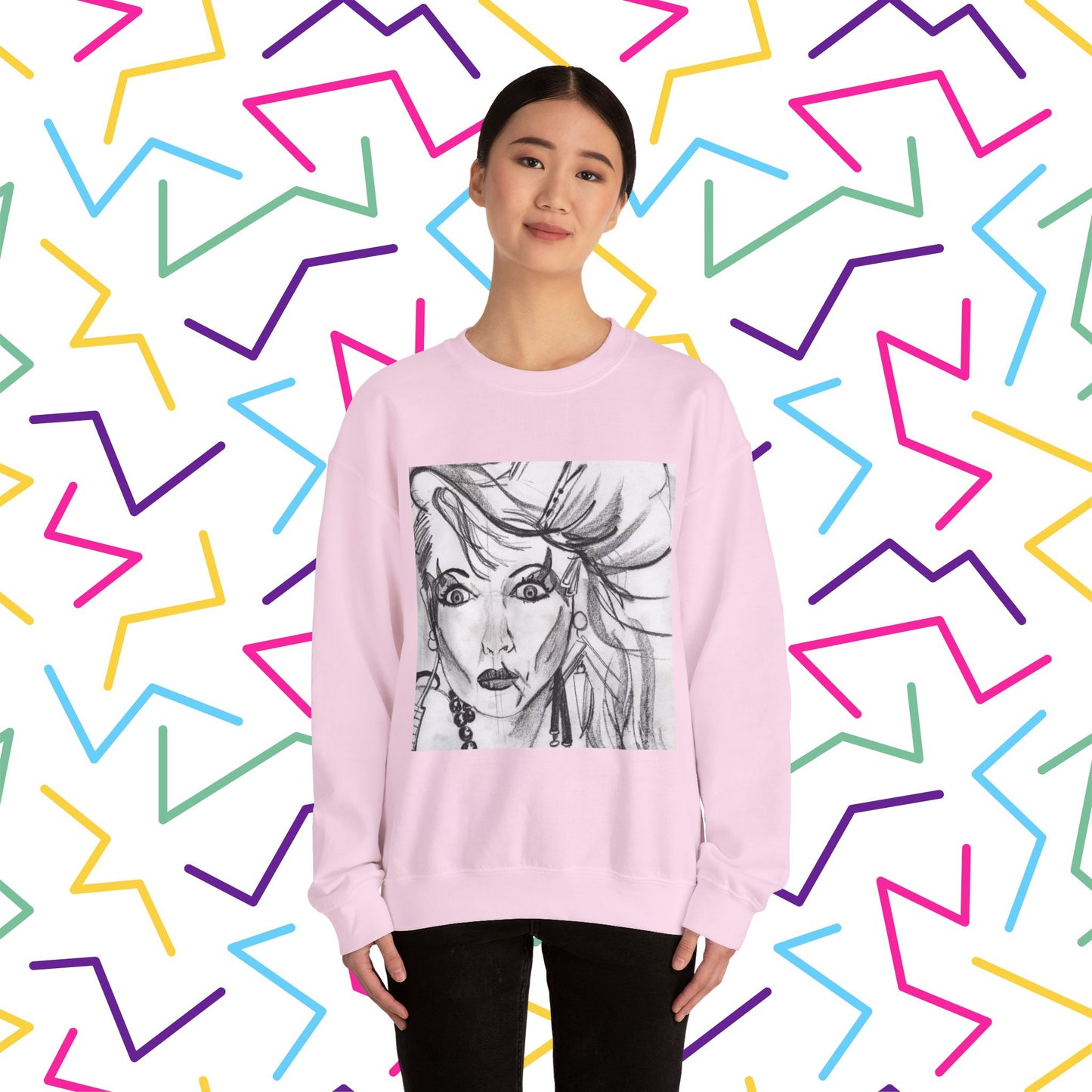 Girls Just Want to Have Cyndi | Unisex Heavy Blend™ Crewneck Sweatshirt - Sweatshirt | A quirky, joy-filled design from Have Fun Spread Joy.