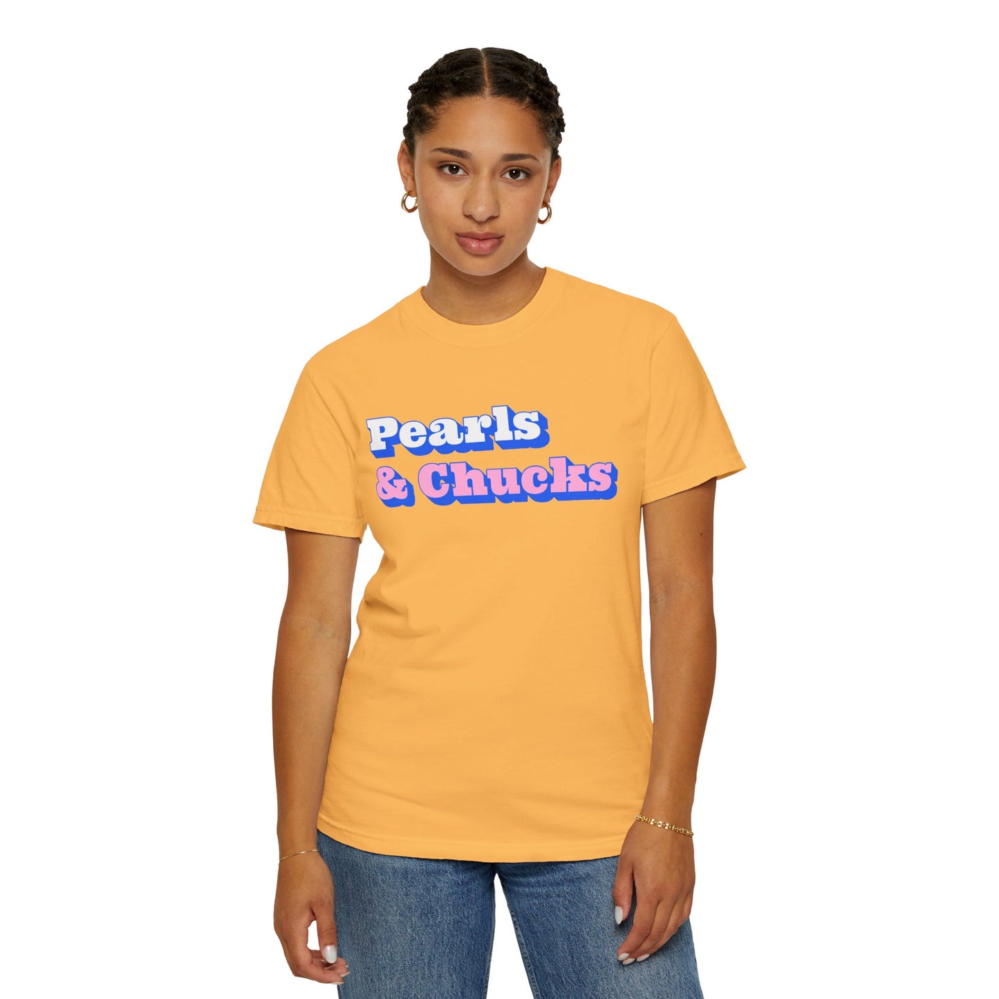 Pearls & Chucks General (Unisex Garment-Dyed T-shirt)