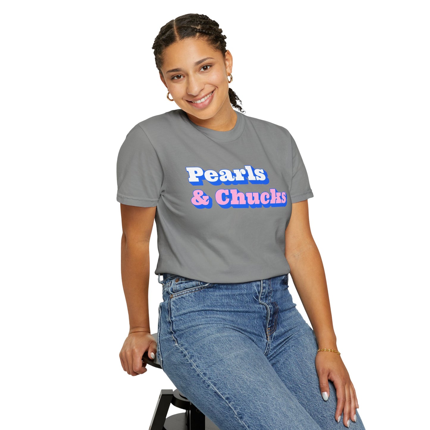 Pearls & Chucks General (Unisex Garment-Dyed T-shirt)