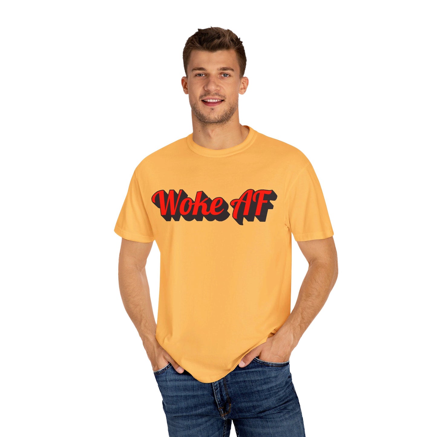 Woke AF Unisex T-Shirt - T-Shirt | A quirky, joy-filled design from Have Fun Spread Joy.