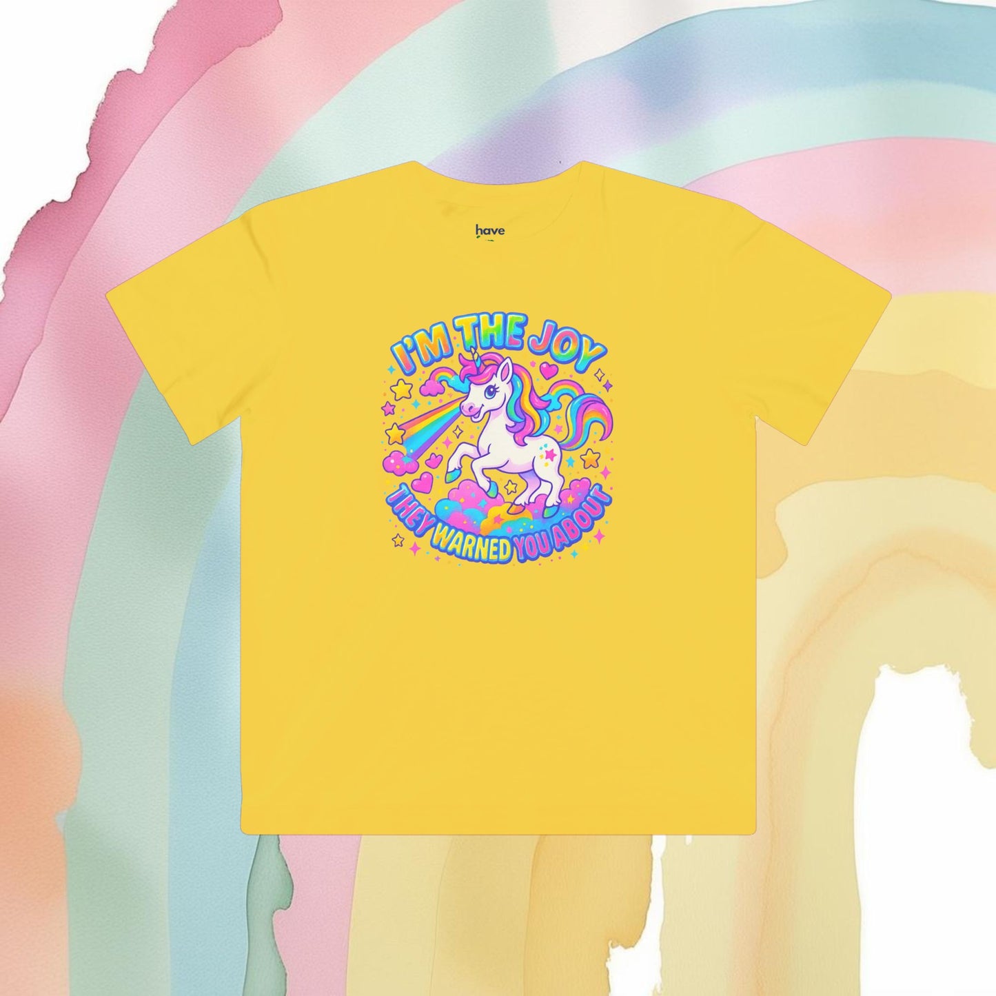 I’m the Joy They Warned You About – Kids' Retro Rainbow Pride T-Shirt