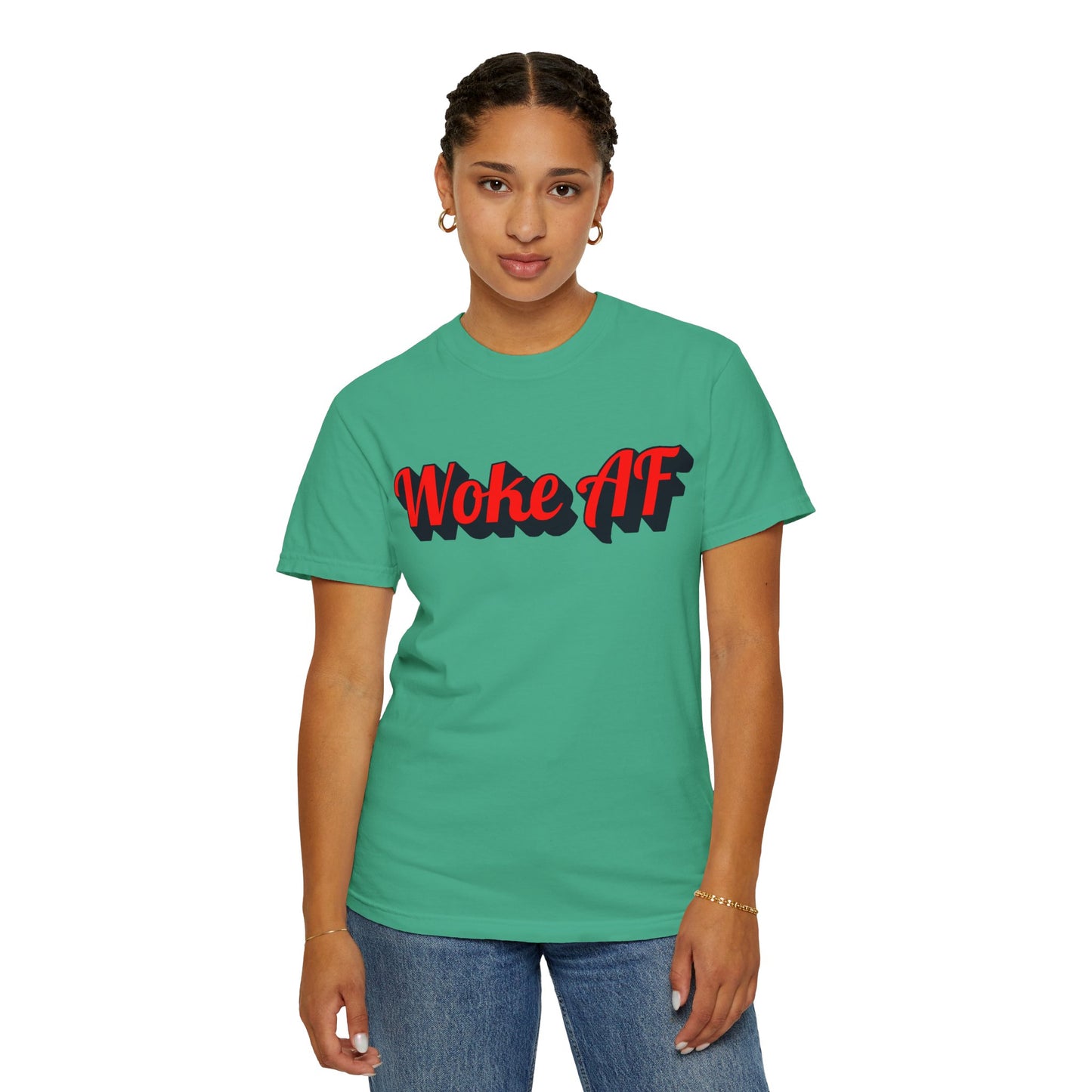 Woke AF Unisex T-Shirt - T-Shirt | A quirky, joy-filled design from Have Fun Spread Joy.