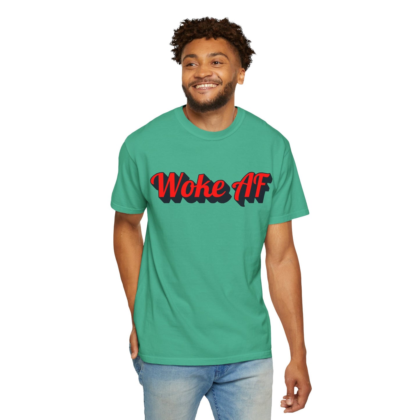 Woke AF Unisex T-Shirt - T-Shirt | A quirky, joy-filled design from Have Fun Spread Joy.