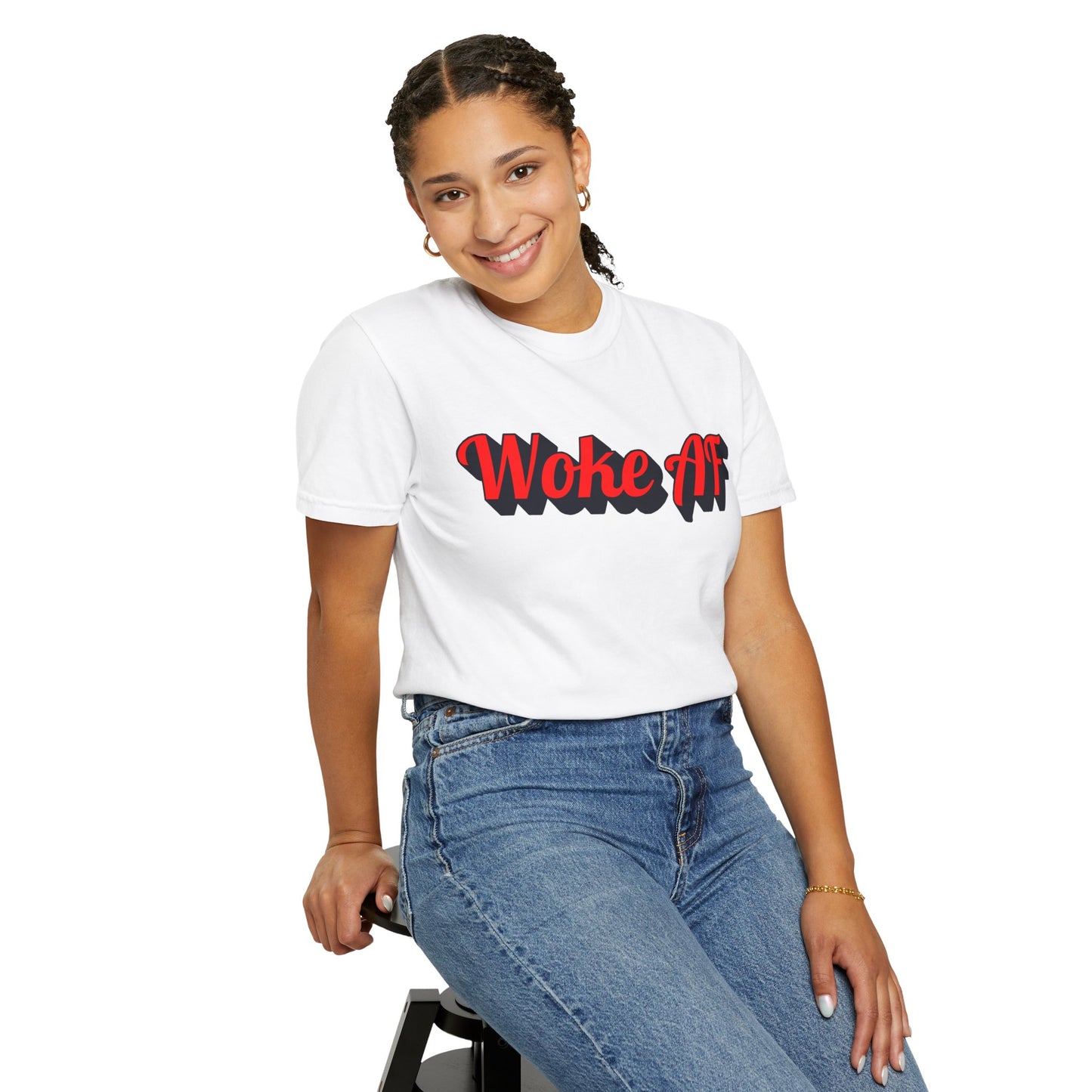 Woke AF Unisex T-Shirt - T-Shirt | A quirky, joy-filled design from Have Fun Spread Joy.